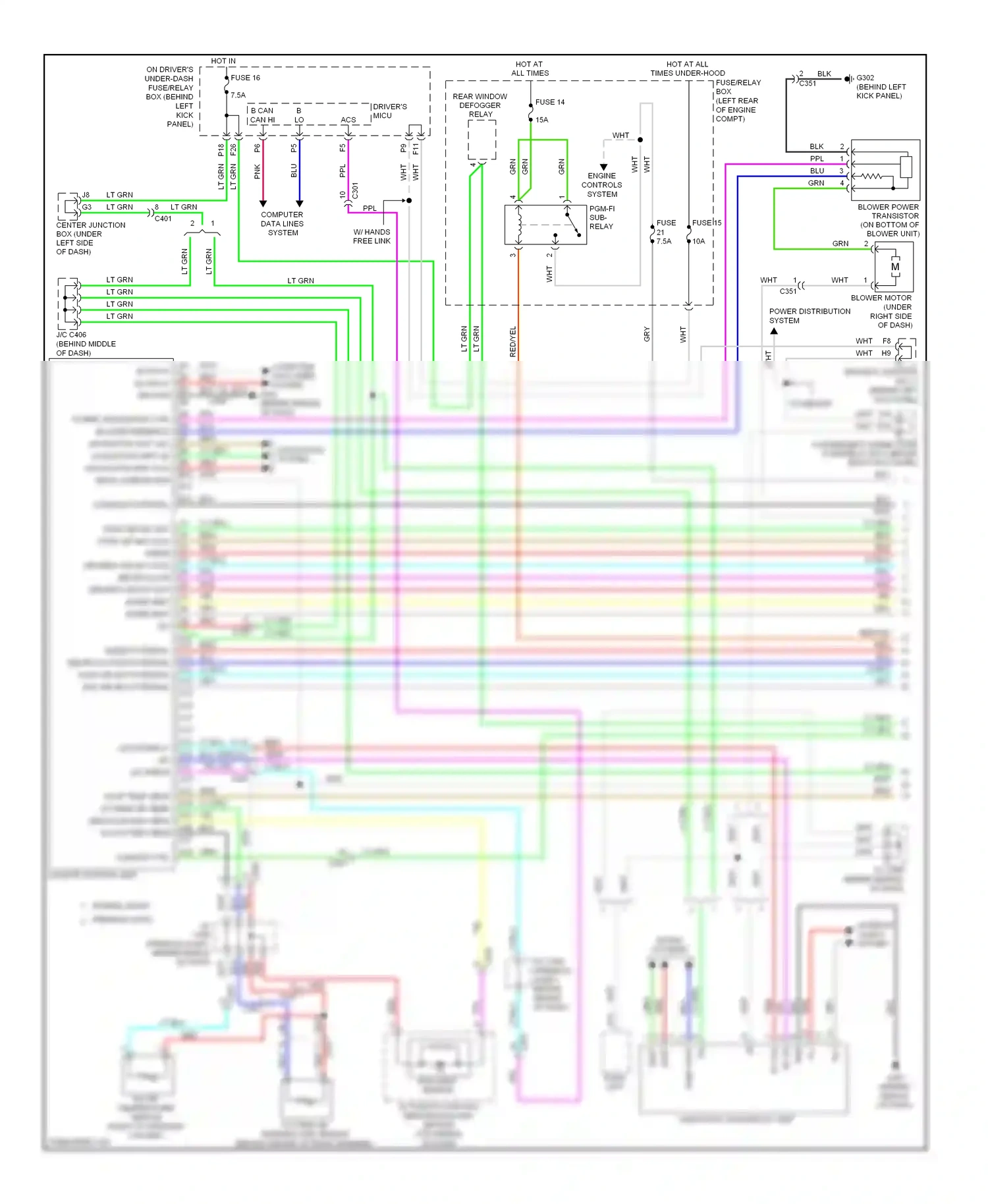 Wiring diagram kick panel) for Honda Accord VIII facelift (2011-2013) (1 of 8)