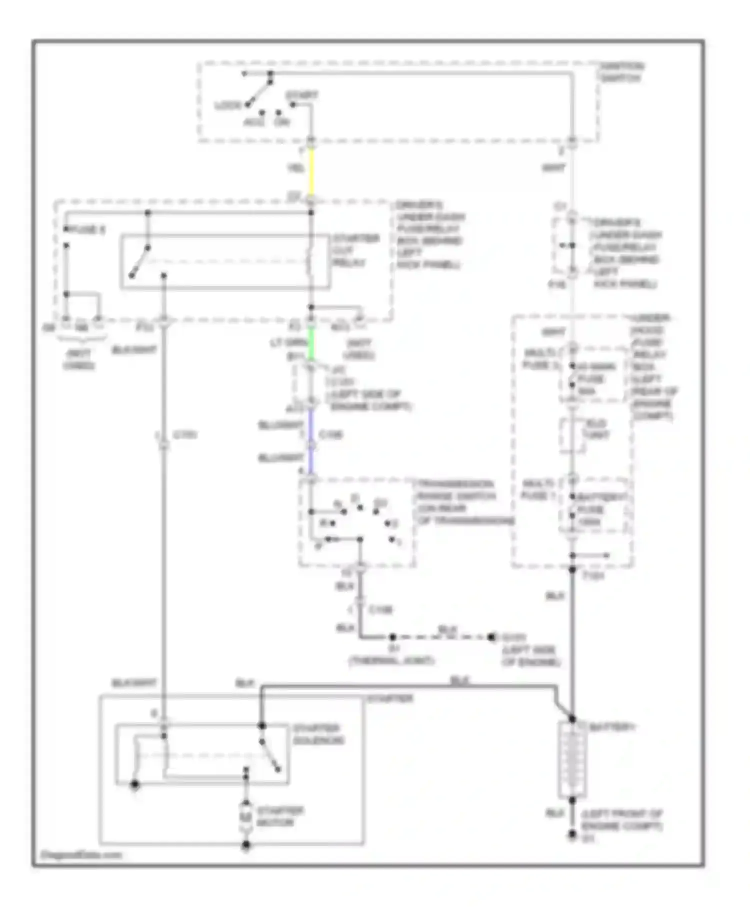 Wiring diagram multi- fuse 1 battery fuse for Honda Accord VIII facelift (2011-2013) (1 of 3)