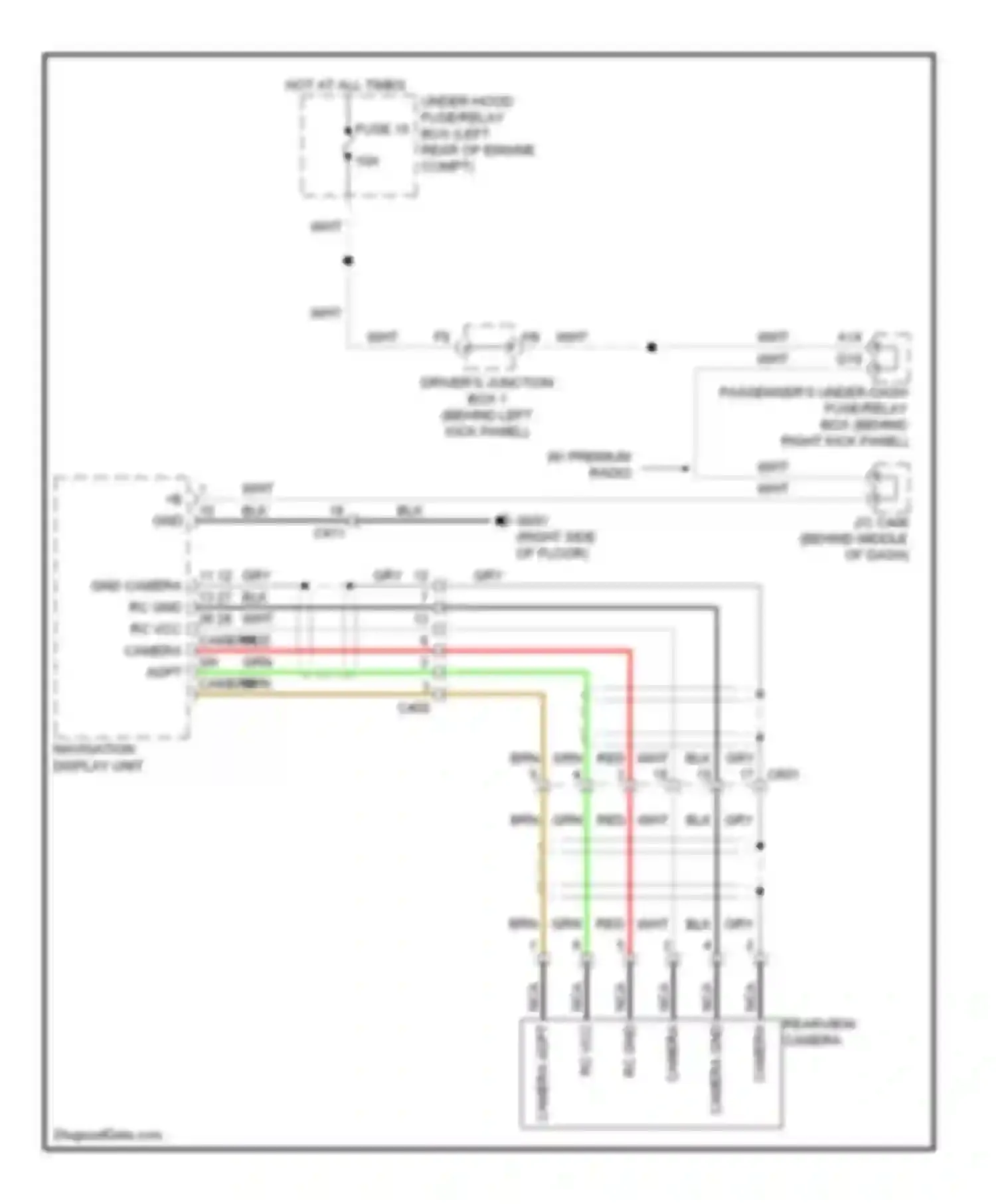 Wiring diagram navigation display unit for Honda Accord VIII facelift (2011-2013) (10 of 10)