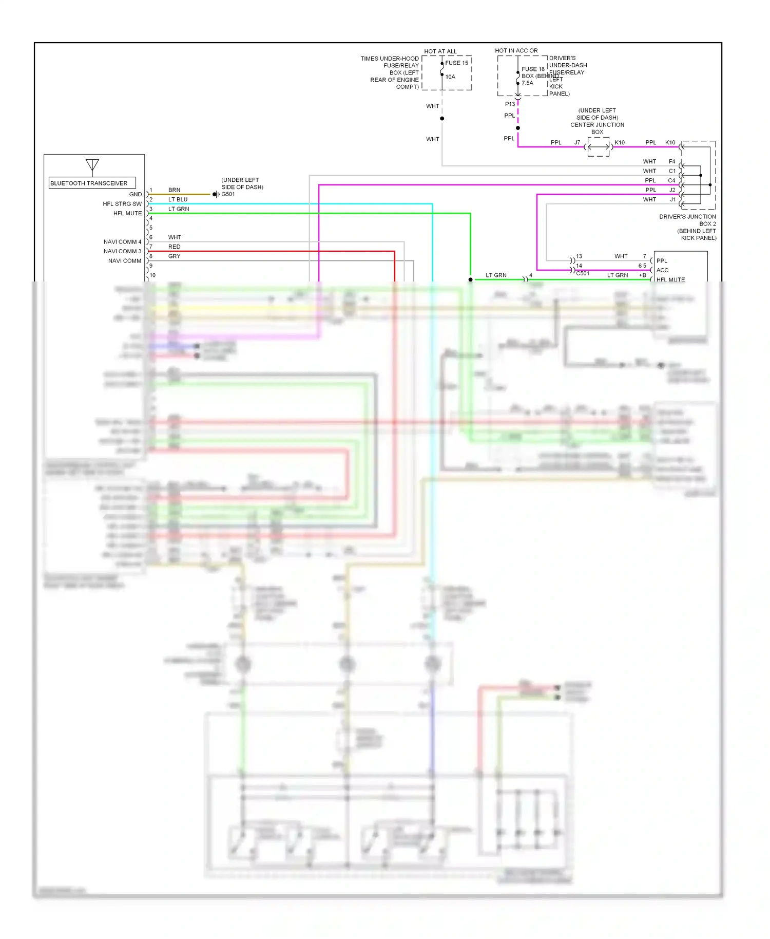 Wiring diagram off hook switch for Honda Accord VIII facelift (2011-2013) (1 of 2)