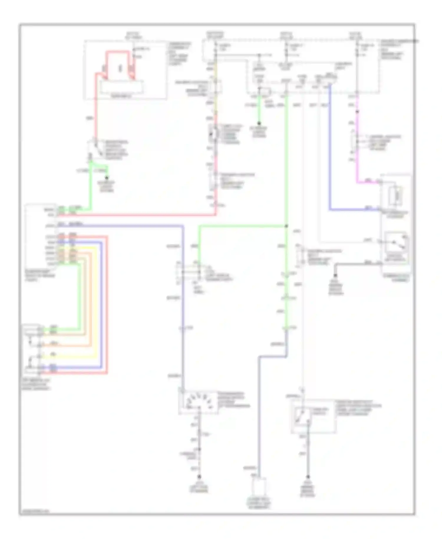 Wiring diagram park pin switch/ a/t gear position indicator panel light for Honda Accord VIII facelift (2011-2013) (1 of 2)