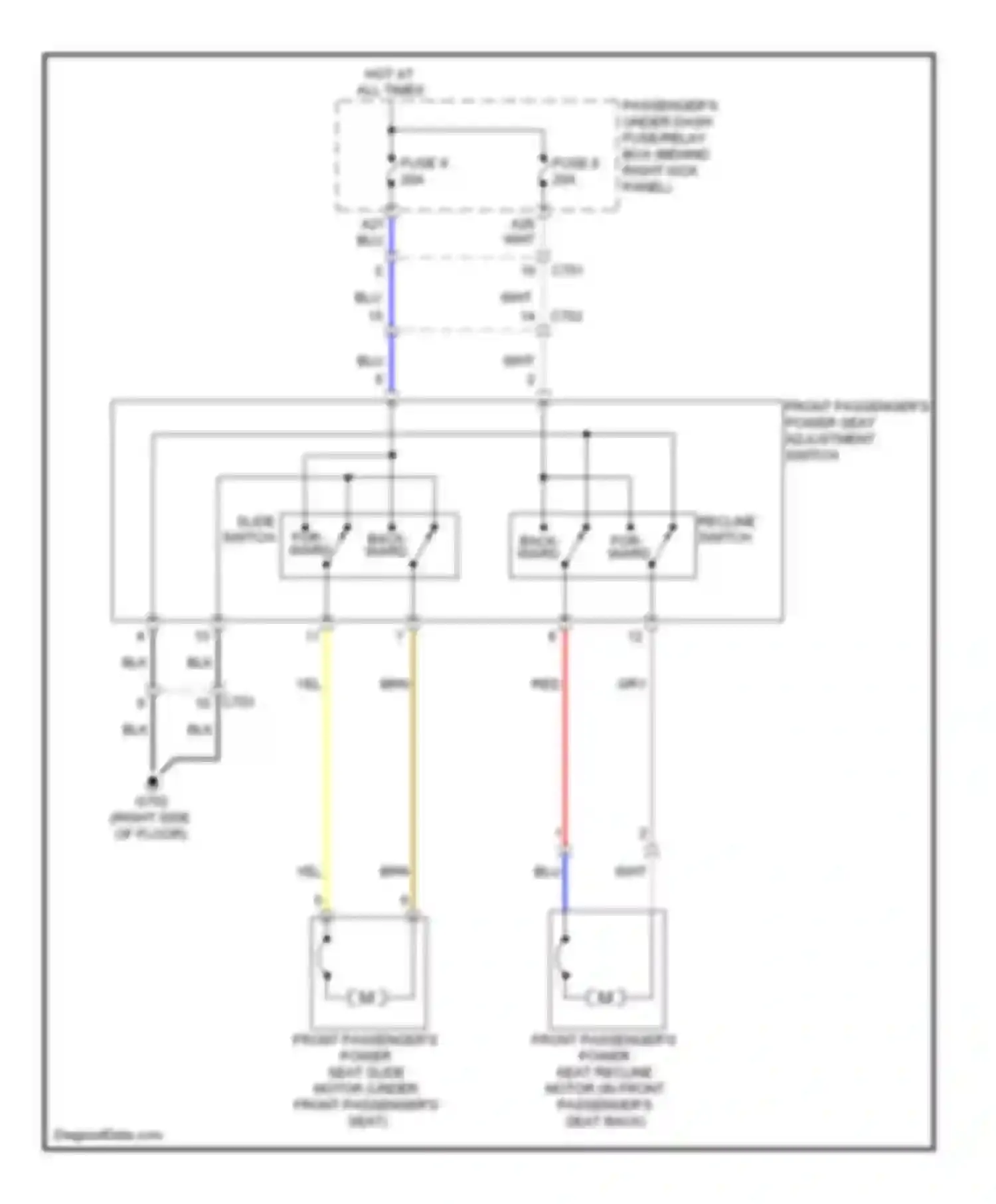 Wiring diagram passenger's under-dash fuse/relay box for Honda Accord VIII facelift (2011-2013) (26 of 43)