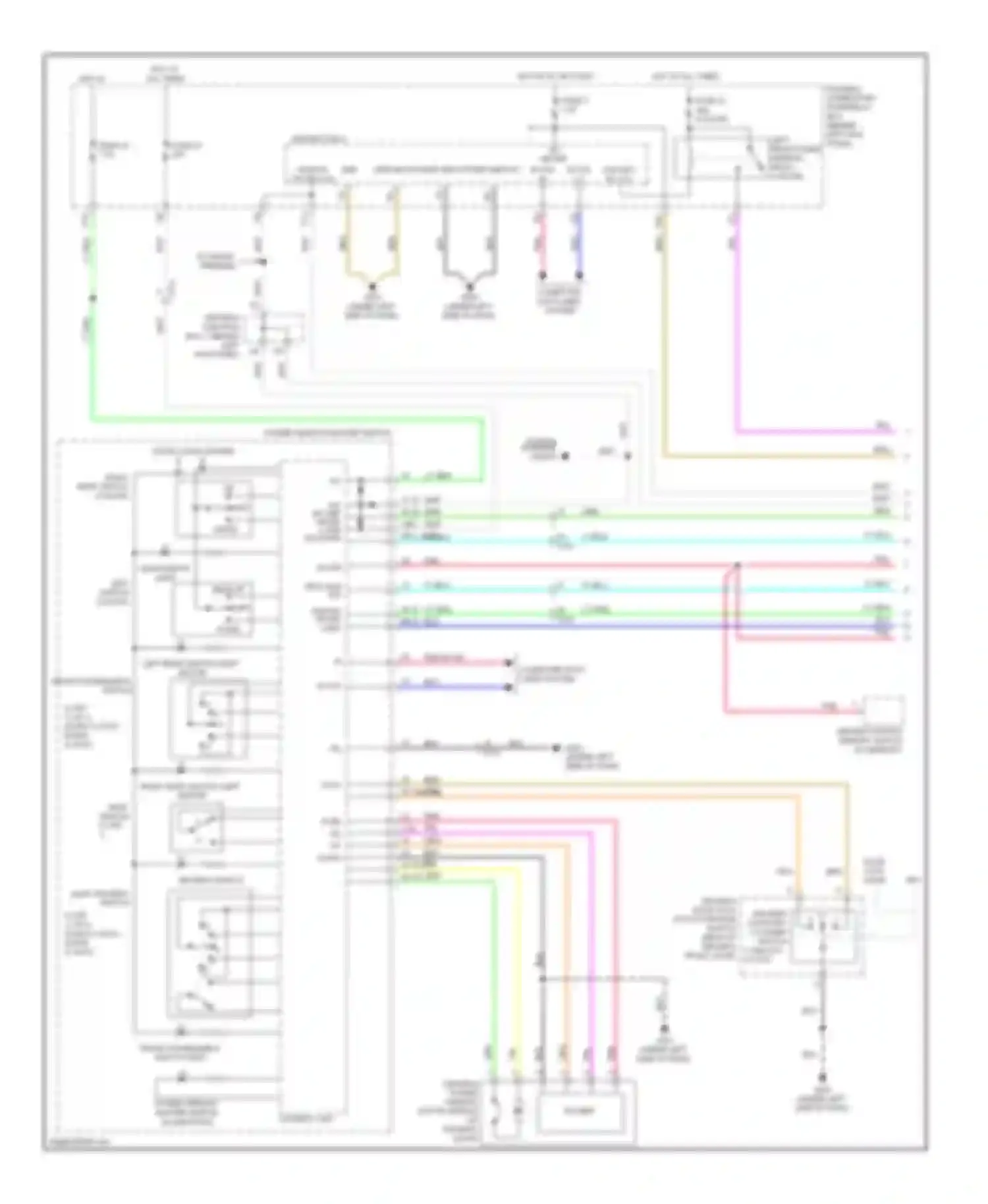 Wiring diagram power window master switch illumination for Honda Accord VIII facelift (2011-2013) (1 of 1)