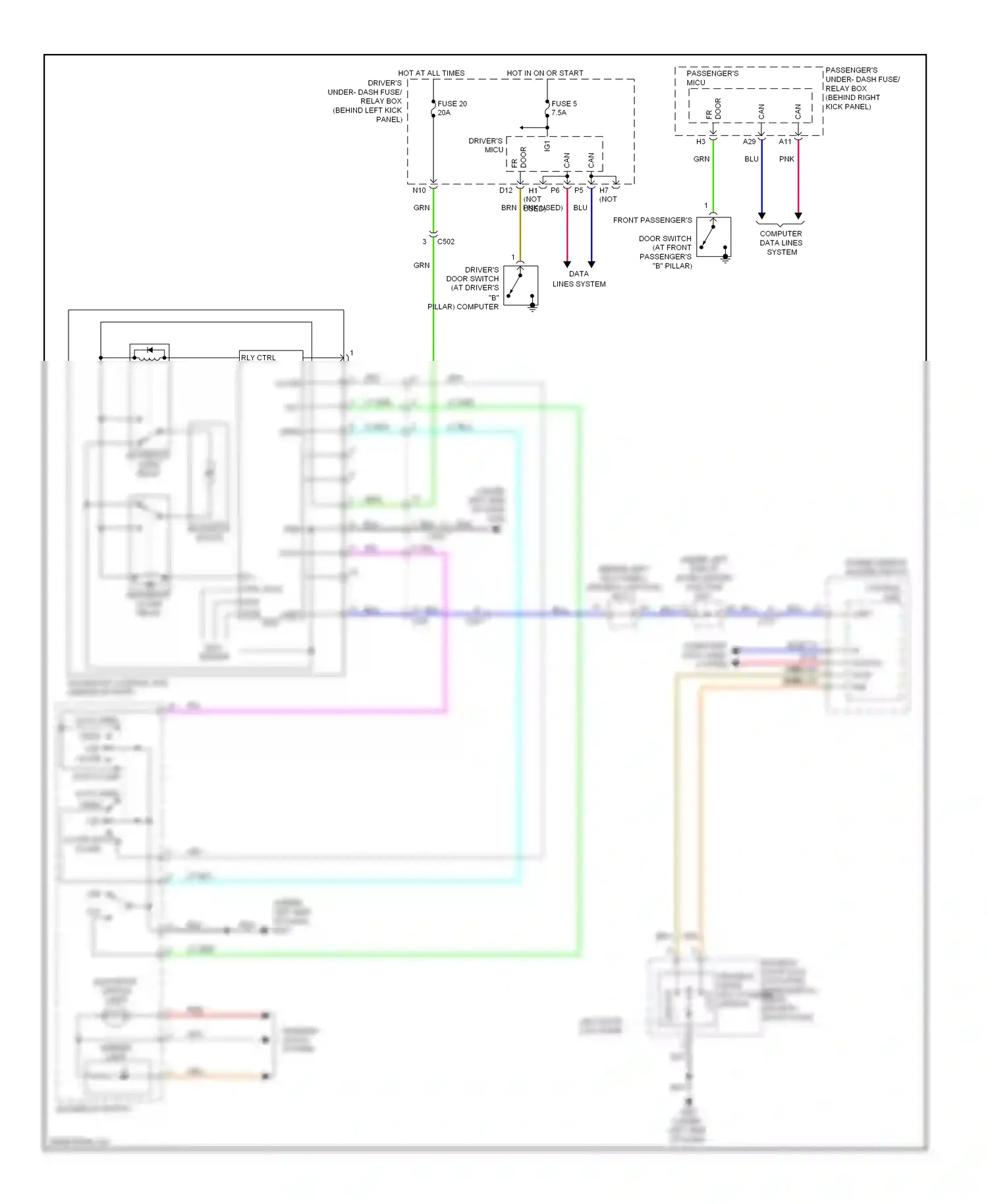 Wiring diagram rly ctrl for Honda Accord VIII facelift (2011-2013) (3 of 3)