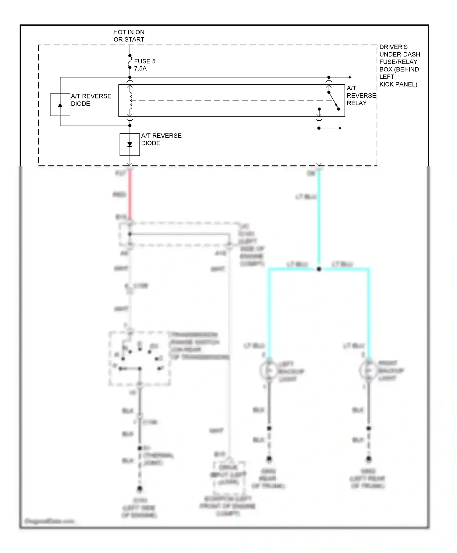 Wiring diagram transmission range switch for Honda Accord VIII facelift (2011-2013) (1 of 16)