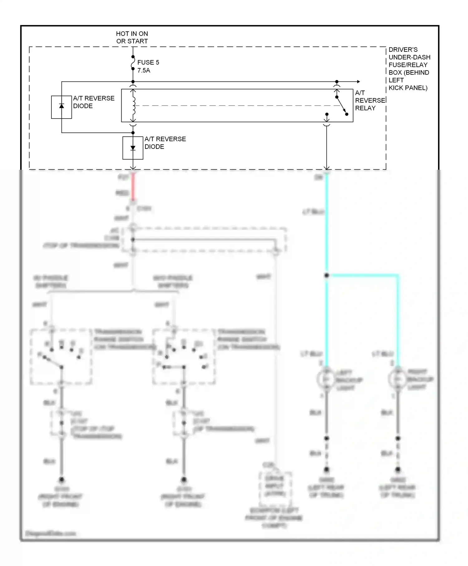 Wiring diagram transmission range switch for Honda Accord VIII facelift (2011-2013) (4 of 16)