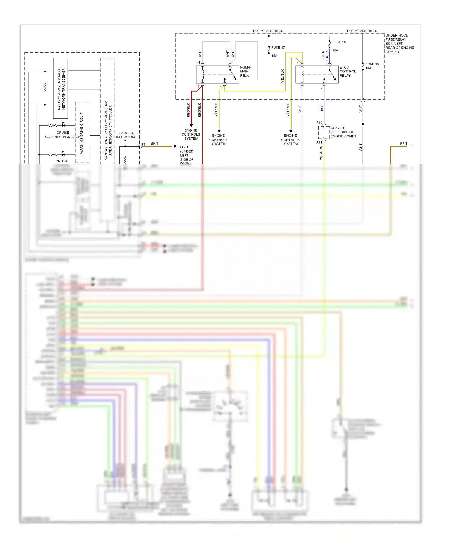 Wiring diagram transmission range switch for Honda Accord VIII facelift (2011-2013) (2 of 16)