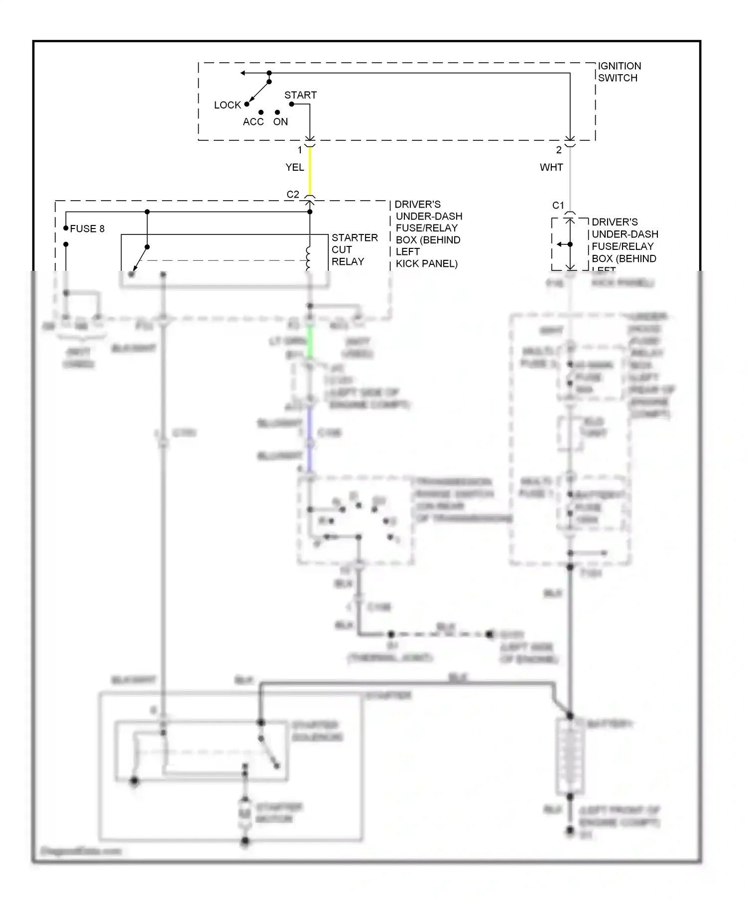 Wiring diagram transmission range switch for Honda Accord VIII facelift (2011-2013) (12 of 16)