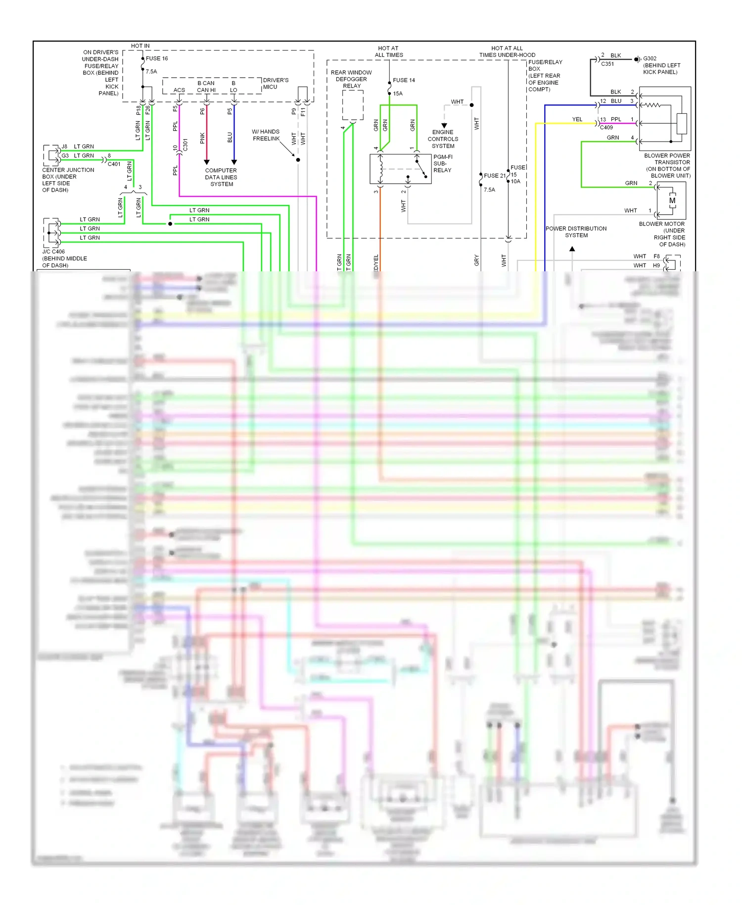 Wiring diagram w/ automatic lighting for Honda Accord VIII facelift (2011-2013) (1 of 10)