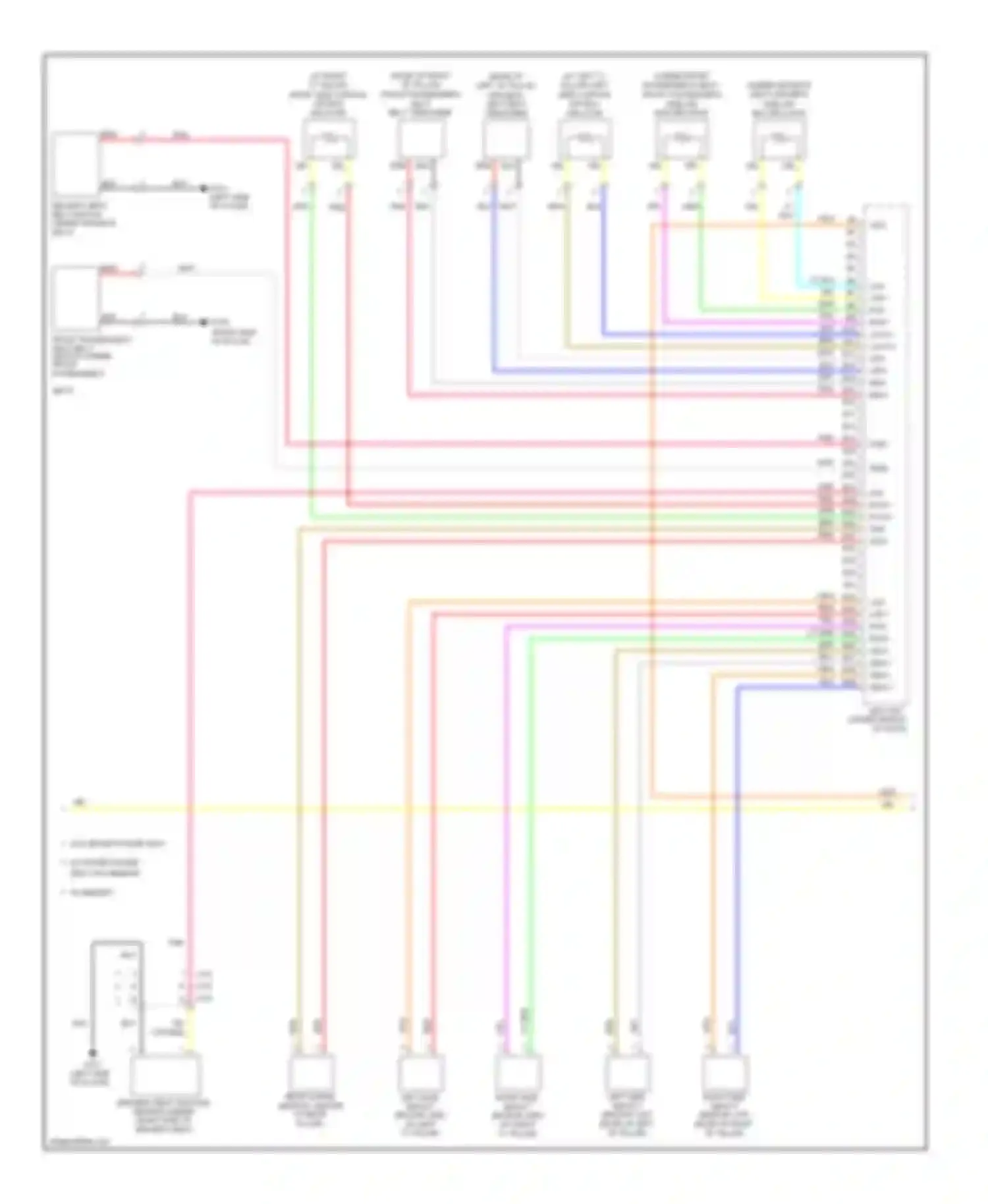 Wiring diagram w/ driver power seat w/o memory for Honda Accord VIII facelift (2011-2013) (2 of 2)