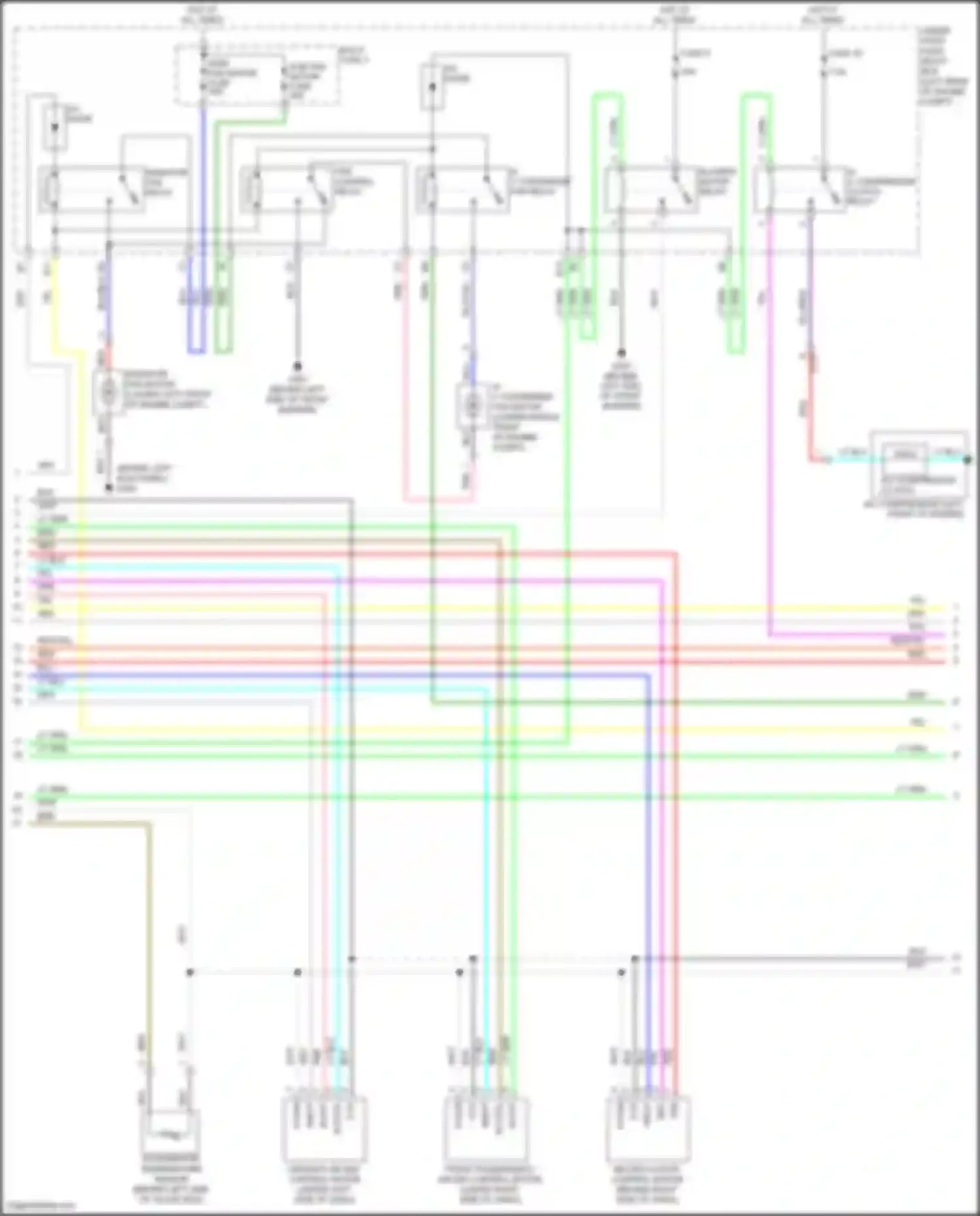 Car Wiring Diagrams for Accord Honda VIII facelift (2011-2013): 3.5l, automatic a/c circuit, w/ navigation (2 of 3)