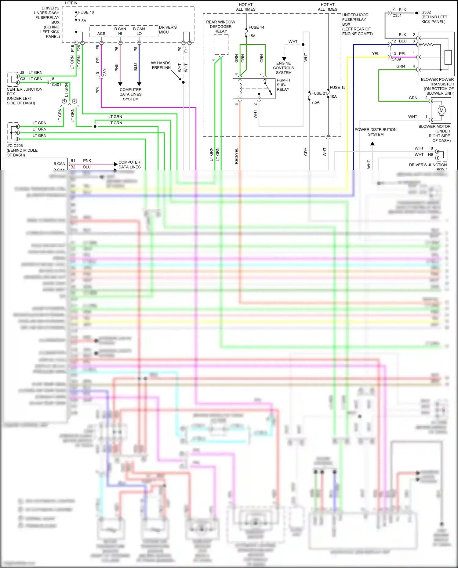 Wiring diagram climate control unit for Honda Accord VIII facelift (2011-2013) (11 of 18)