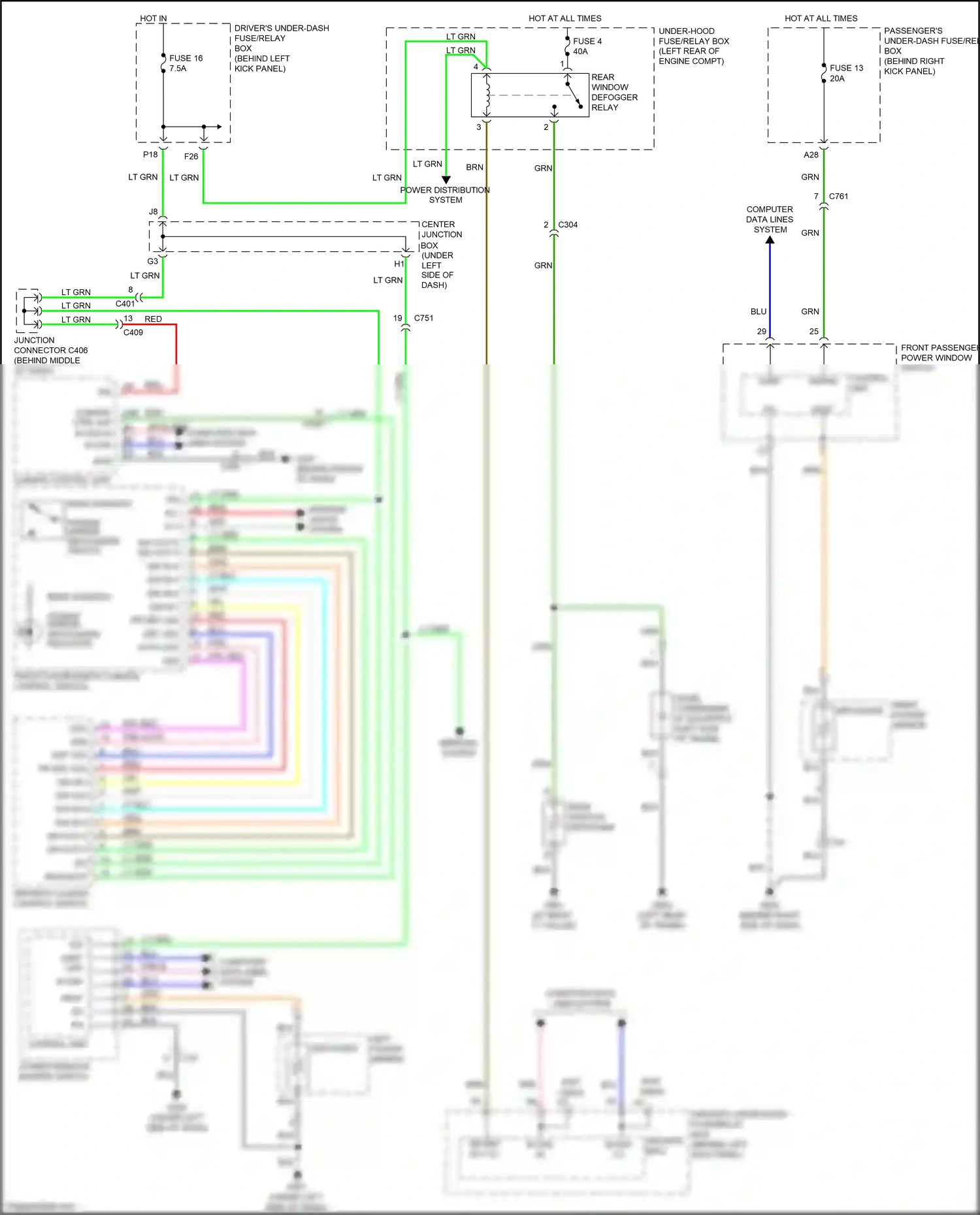 Wiring diagram climate control unit for Honda Accord VIII facelift (2011-2013) (15 of 18)