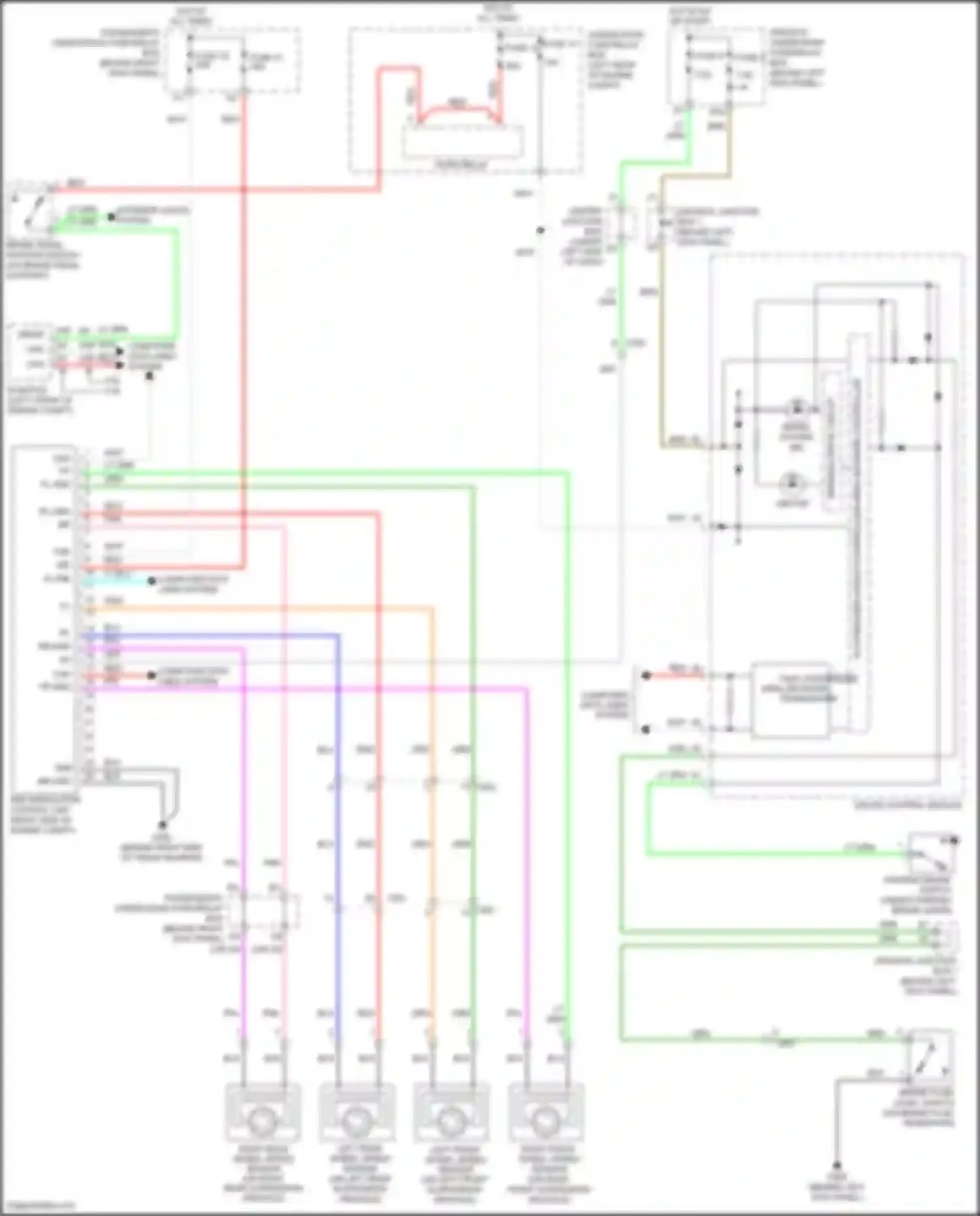 Wiring diagram right rear wheel speed sensor for Honda Accord VIII facelift (2011-2013) (1 of 2)