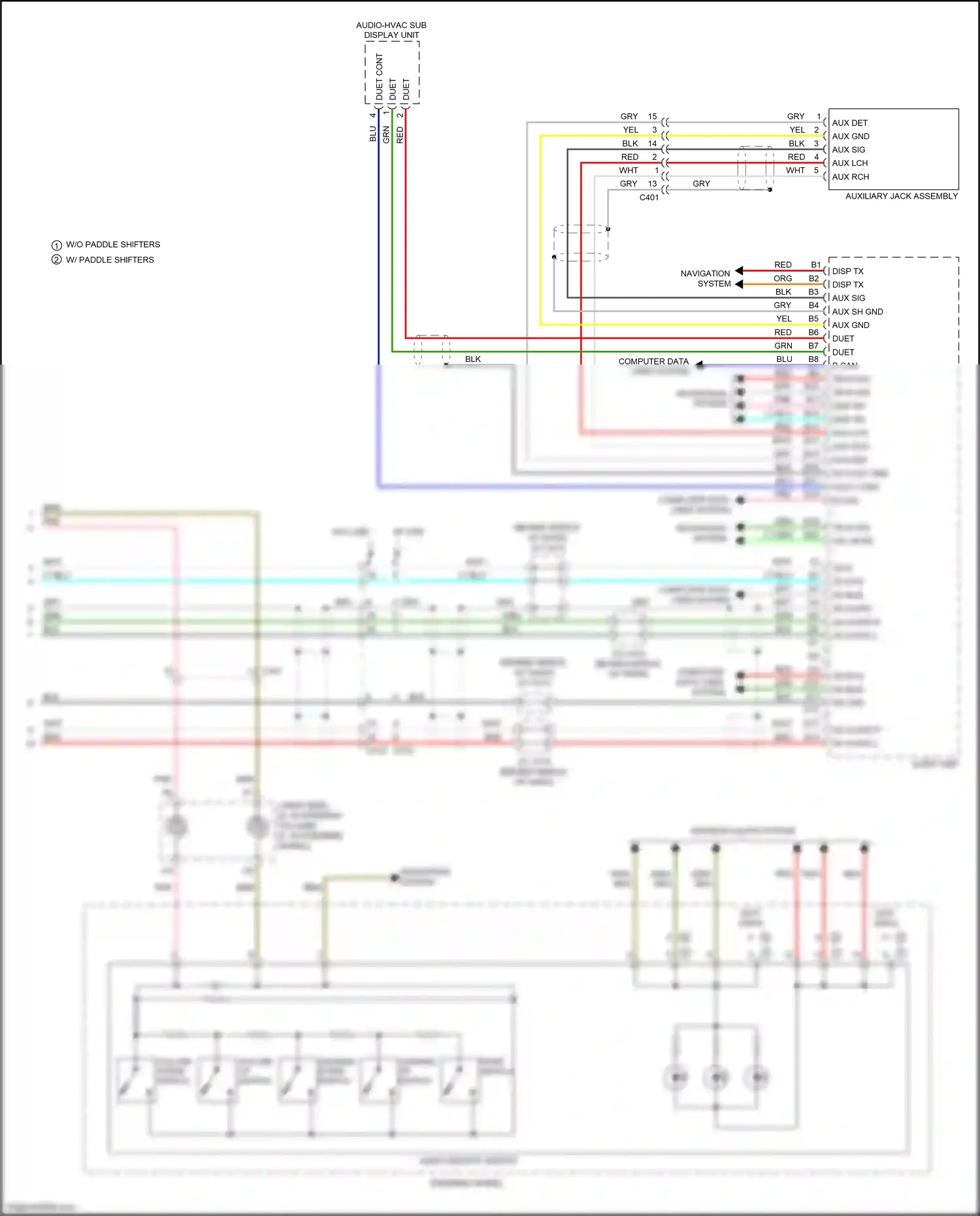 Wiring diagram volume down switch for Honda Accord VIII facelift (2011-2013) (5 of 5)