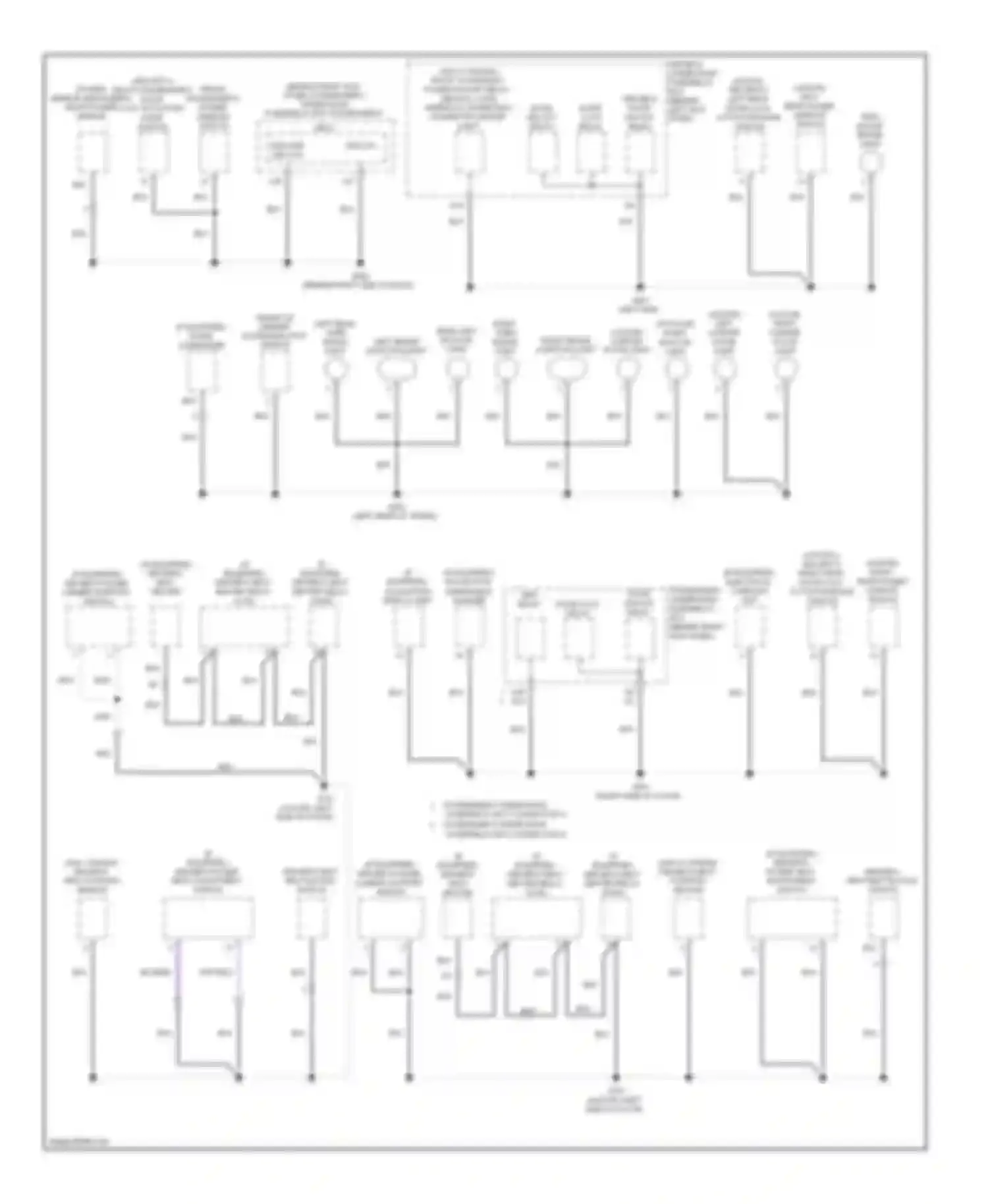 Accord Honda VIII (2007-2011): Ground distribution circuit (4 of 5)