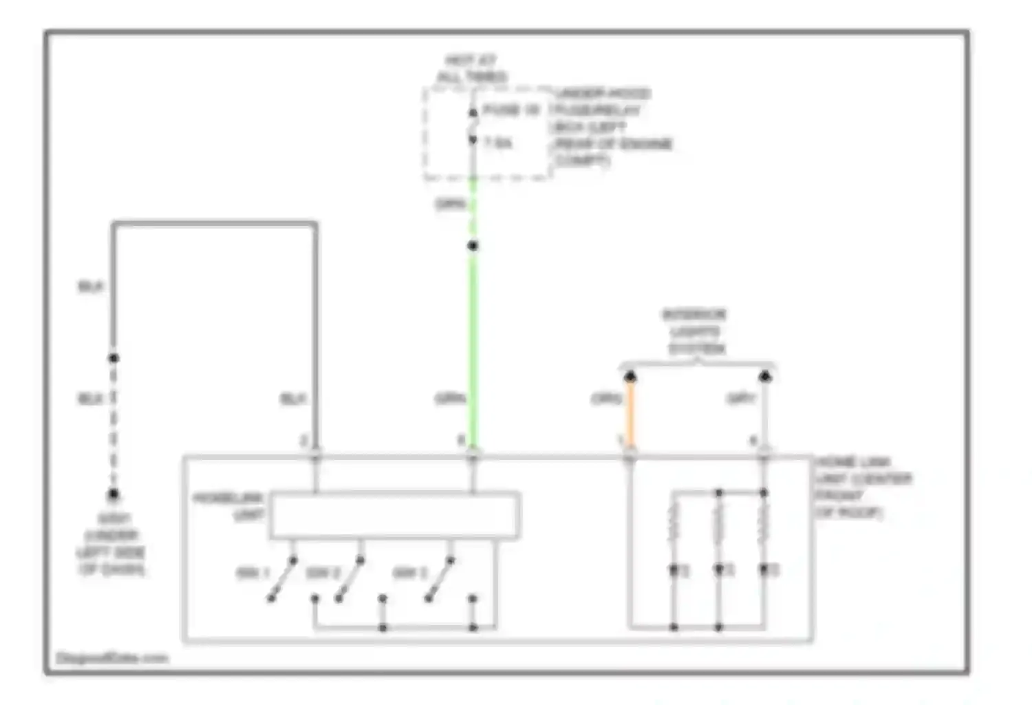 Accord Honda VIII (2007-2011): Home link remote control circuit