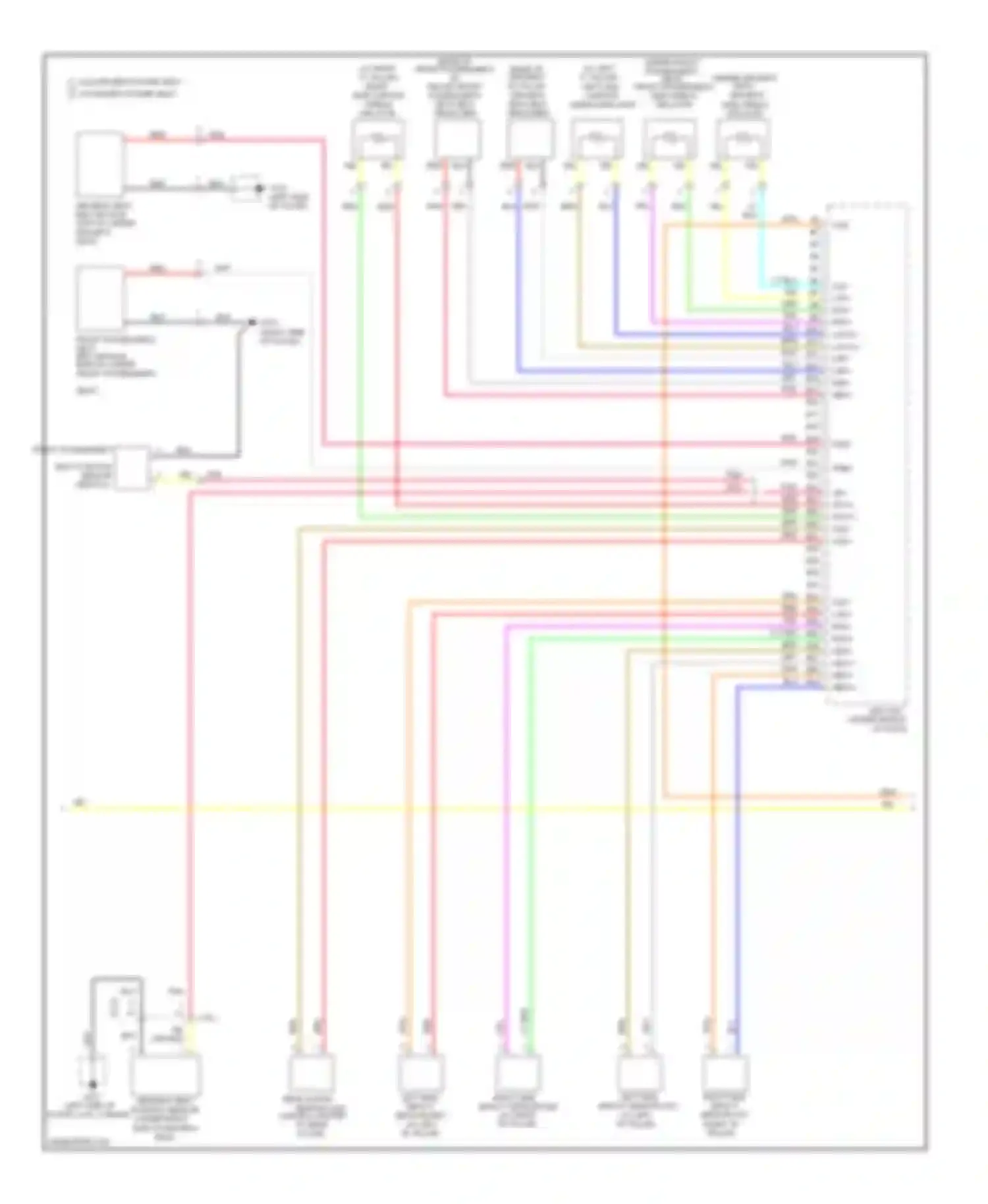 Accord Honda VIII (2007-2011): Supplemental restraints circuit, 4 door (2 of 3)