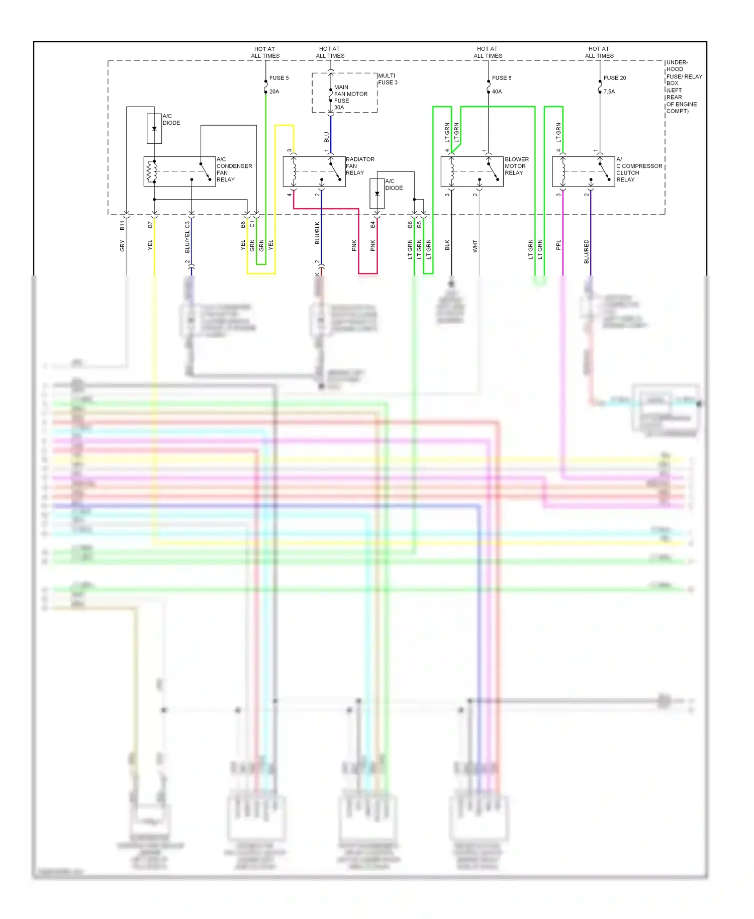 Wiring diagram a/c compressor for Honda Accord VIII (2007-2011) (1 of 6)