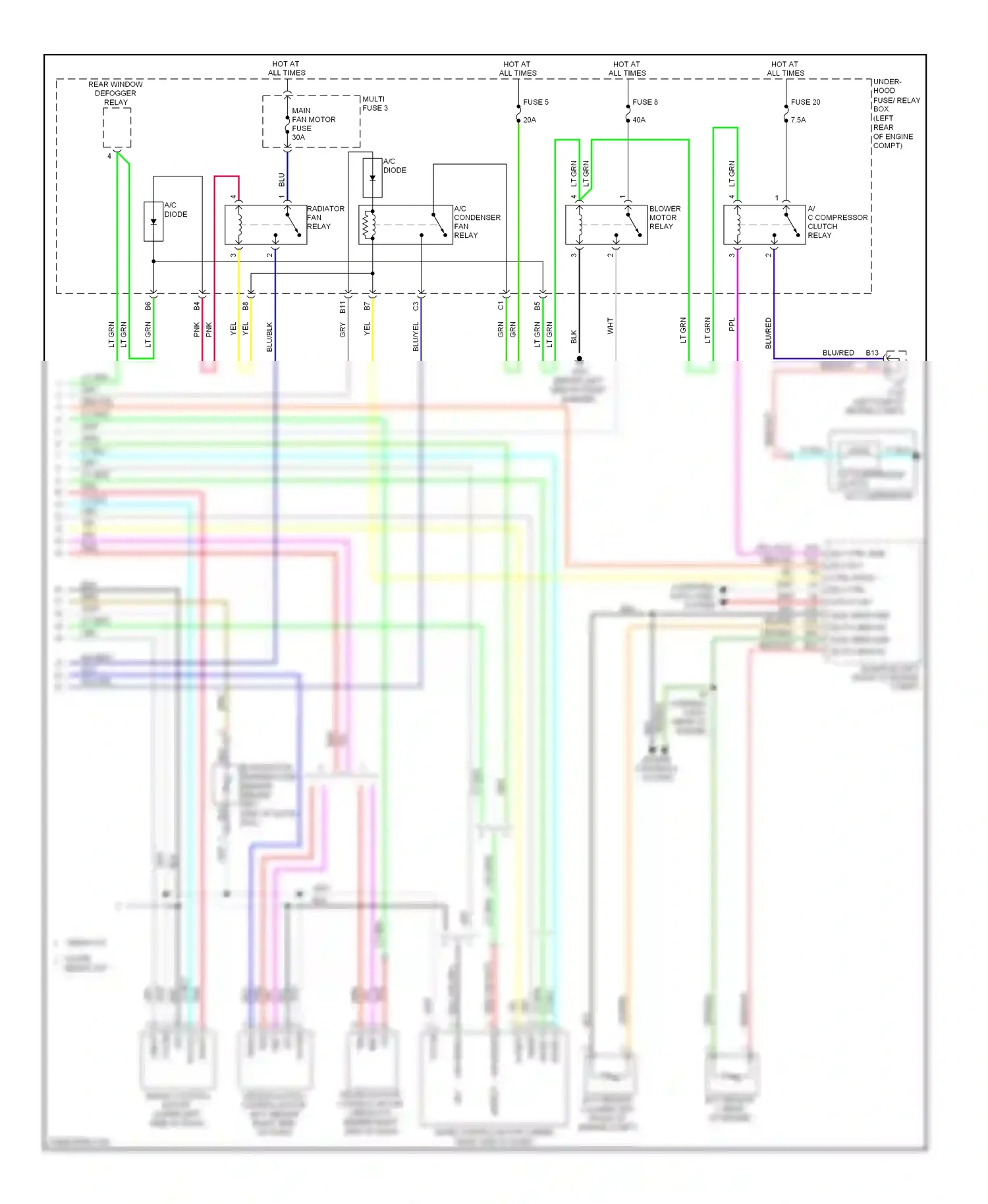 Wiring diagram a/c diode a for Honda Accord VIII (2007-2011) (4 of 9)
