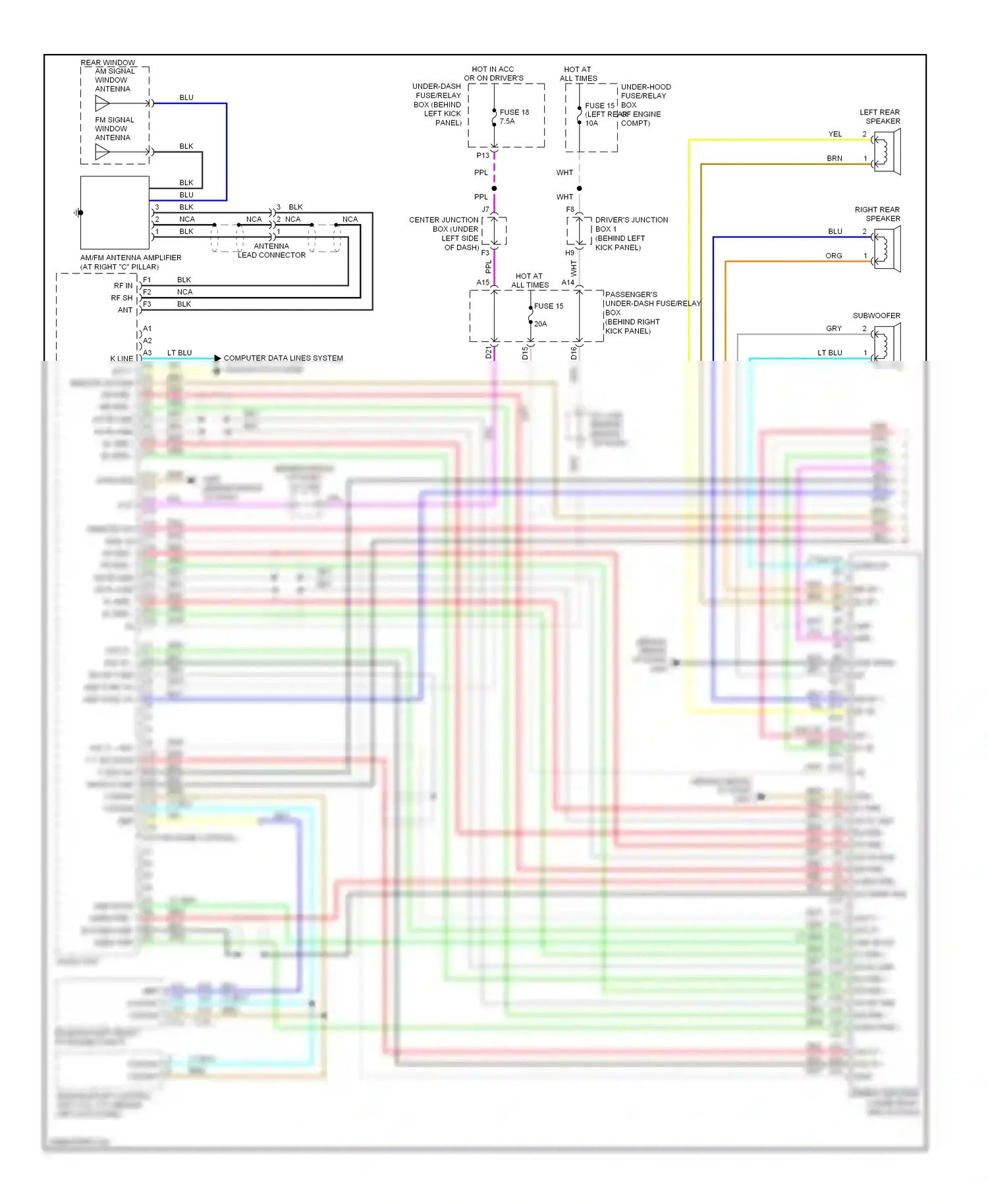 Wiring diagram active noise control for Honda Accord VIII (2007-2011) (2 of 3)