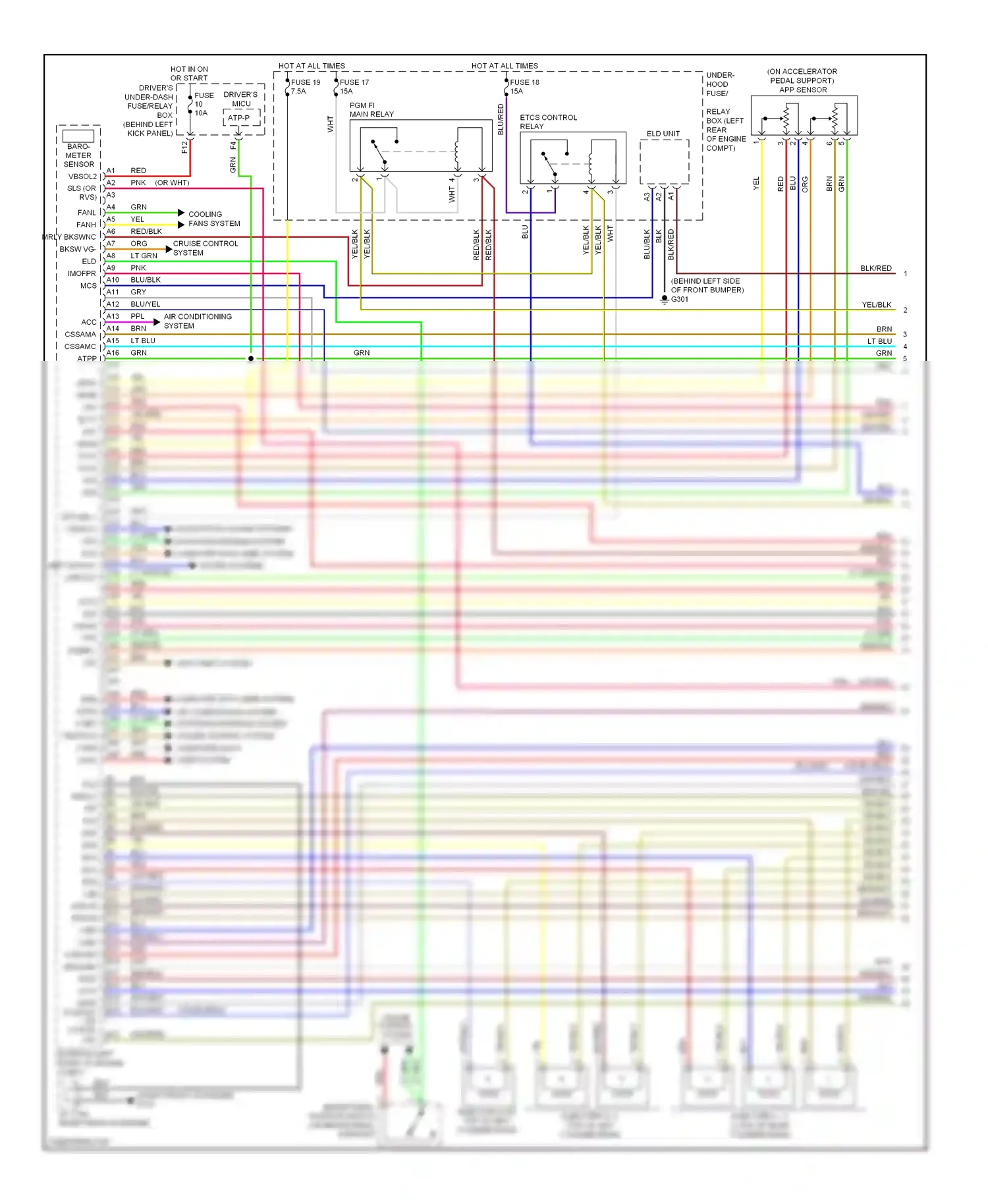Wiring diagram apsa apsb vg+ for Honda Accord VIII (2007-2011) (1 of 1)