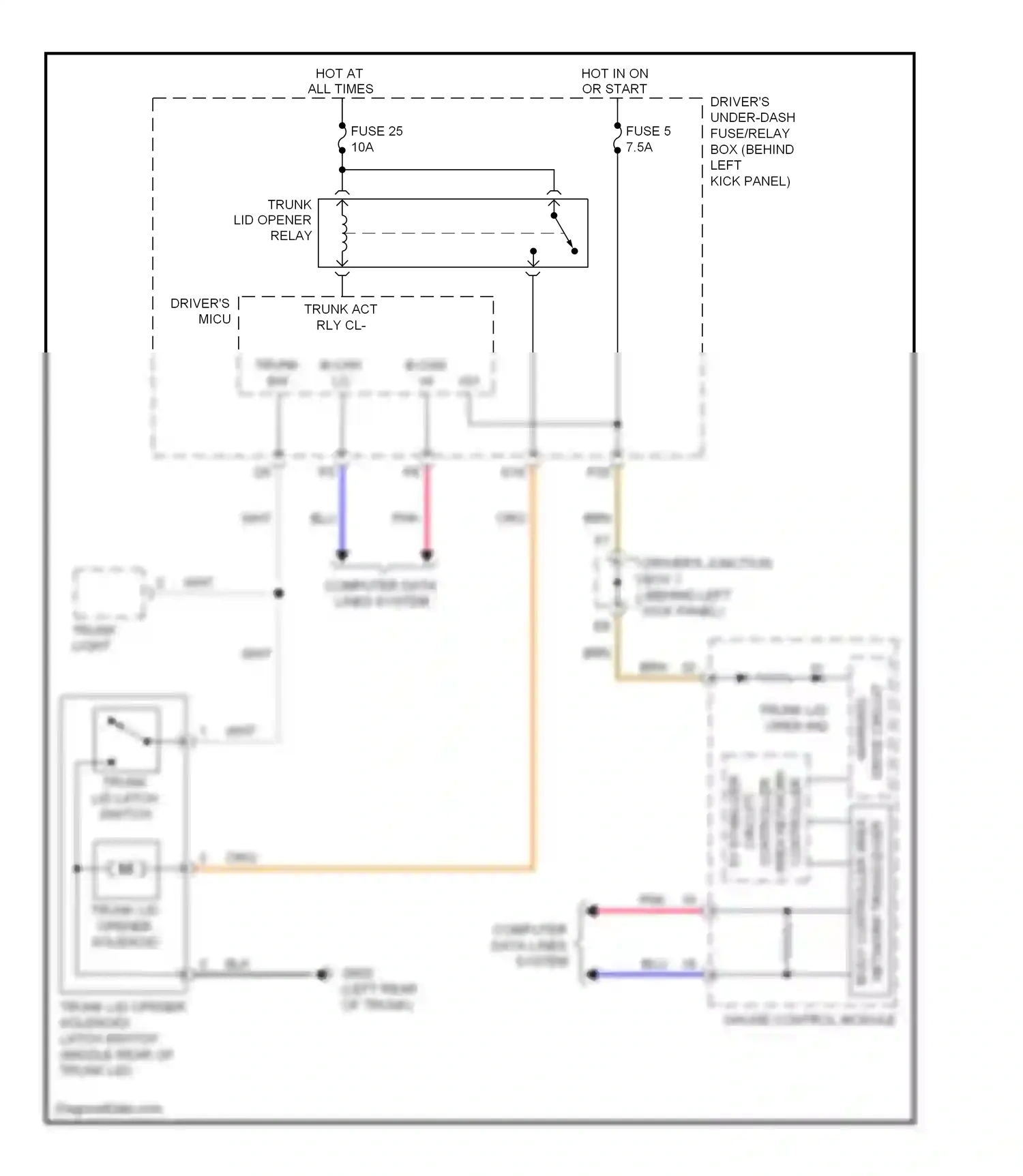 Wiring diagram body controller area for Honda Accord VIII (2007-2011) (1 of 1)