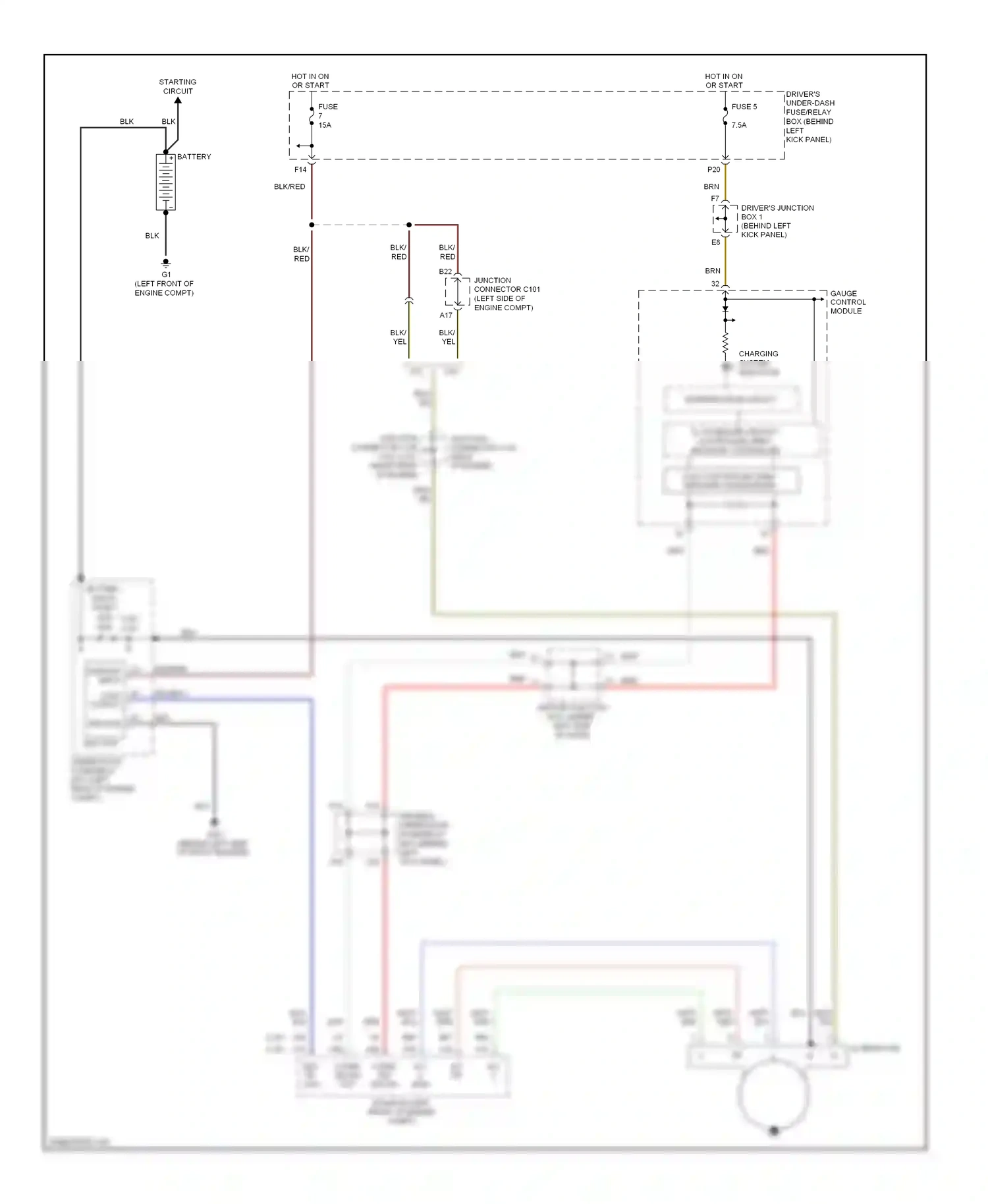 Wiring diagram charging system indicator for Honda Accord VIII (2007-2011) (1 of 1)