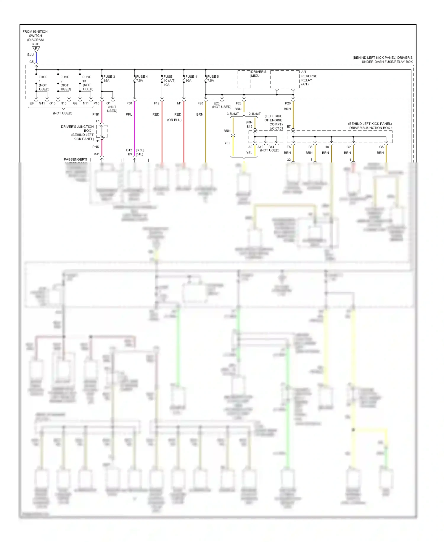 Wiring diagram cmp secondary sensor for Honda Accord VIII (2007-2011) (1 of 1)