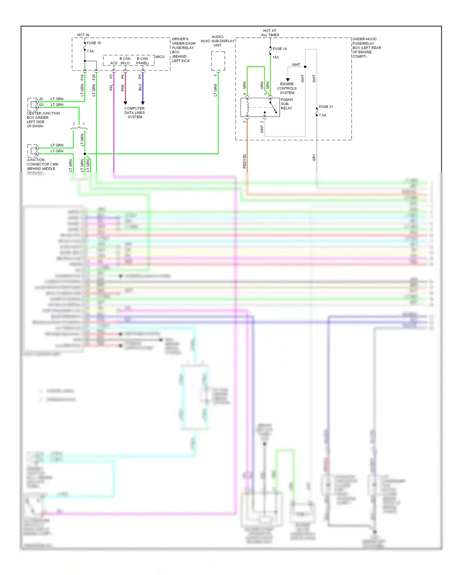 Wiring diagram compt) for Honda Accord VIII (2007-2011) (1 of 2)