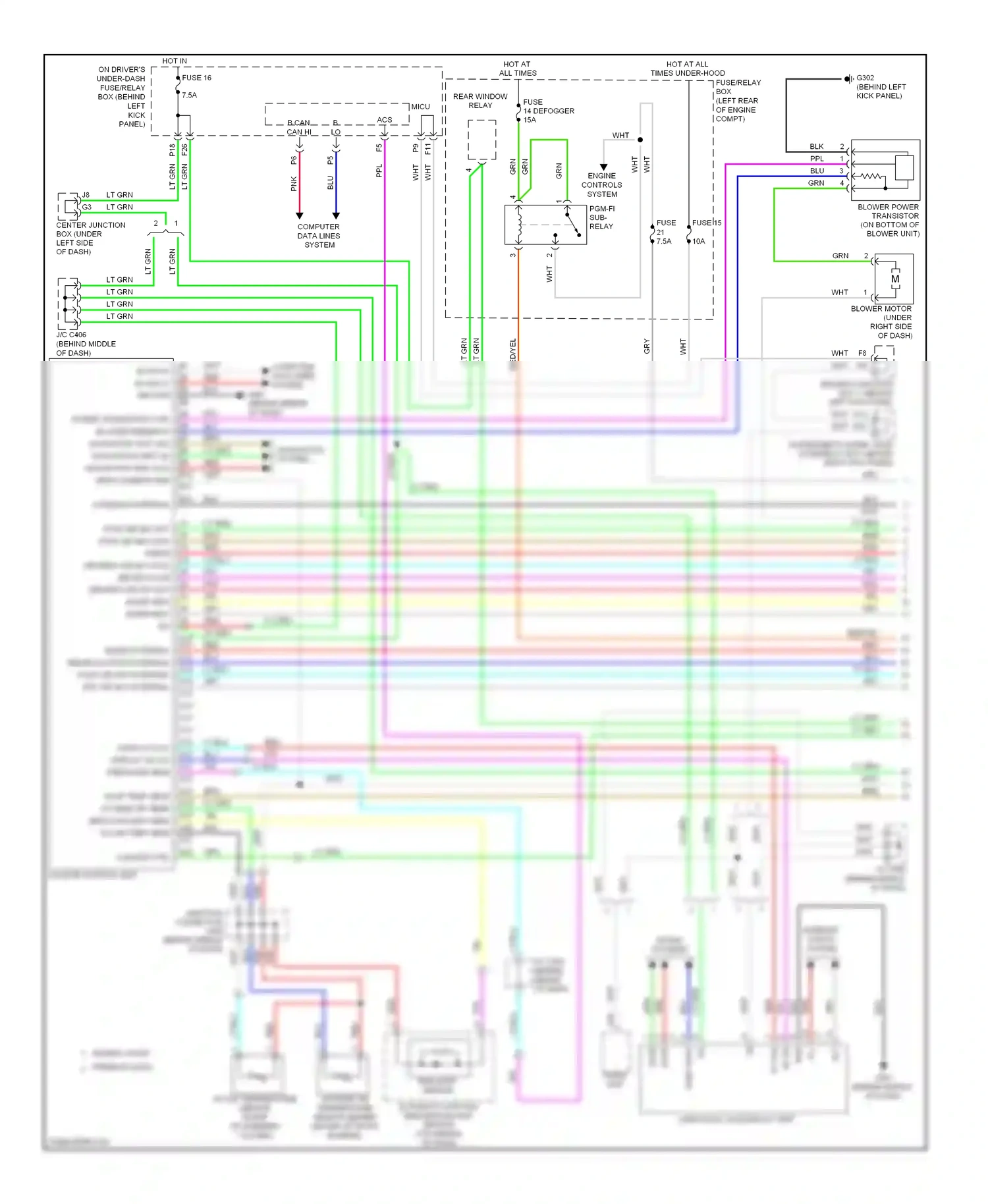 Wiring diagram computer data lines system for Honda Accord VIII (2007-2011) (7 of 62)