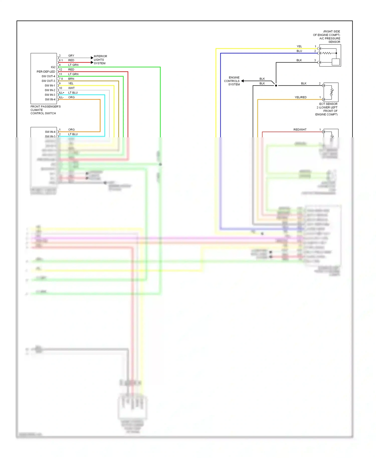 Wiring diagram driver's climate control switch for Honda Accord VIII (2007-2011) (2 of 3)