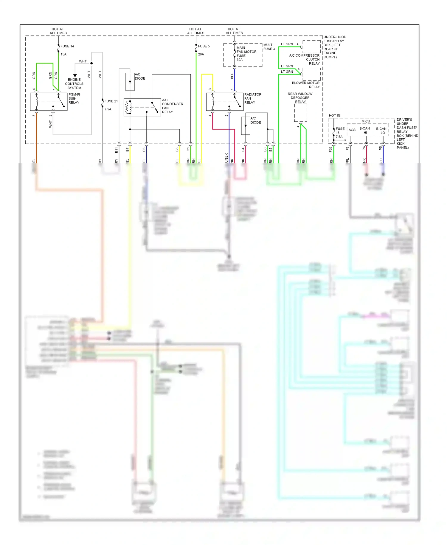 Wiring diagram engine controls system for Honda Accord VIII (2007-2011) (3 of 12)