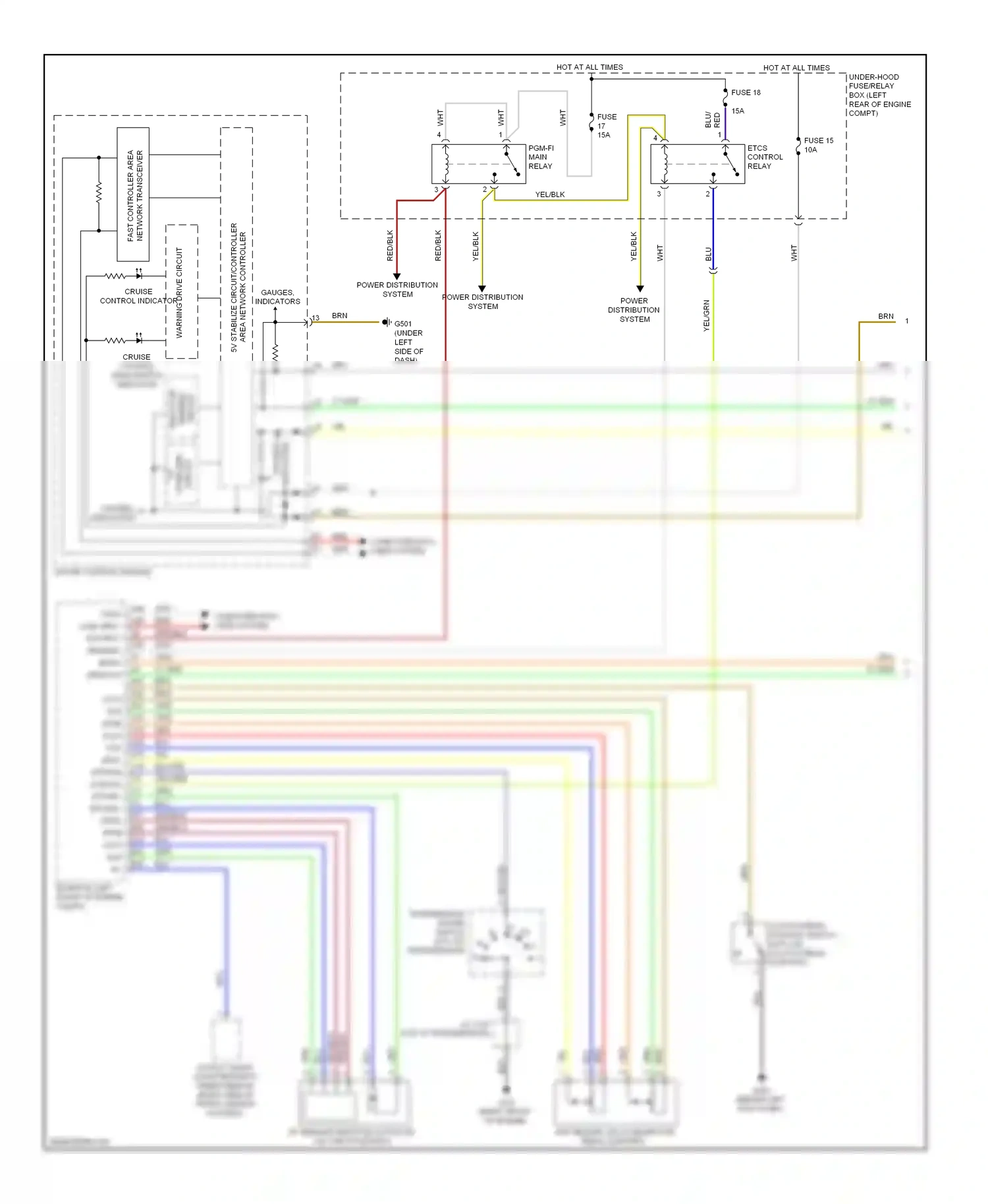 Wiring diagram etcs control for Honda Accord VIII (2007-2011) (1 of 1)