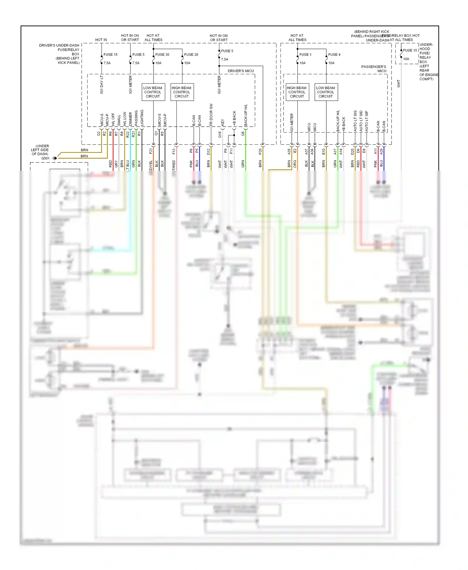Wiring diagram gauge control module for Honda Accord VIII (2007-2011) (16 of 30)