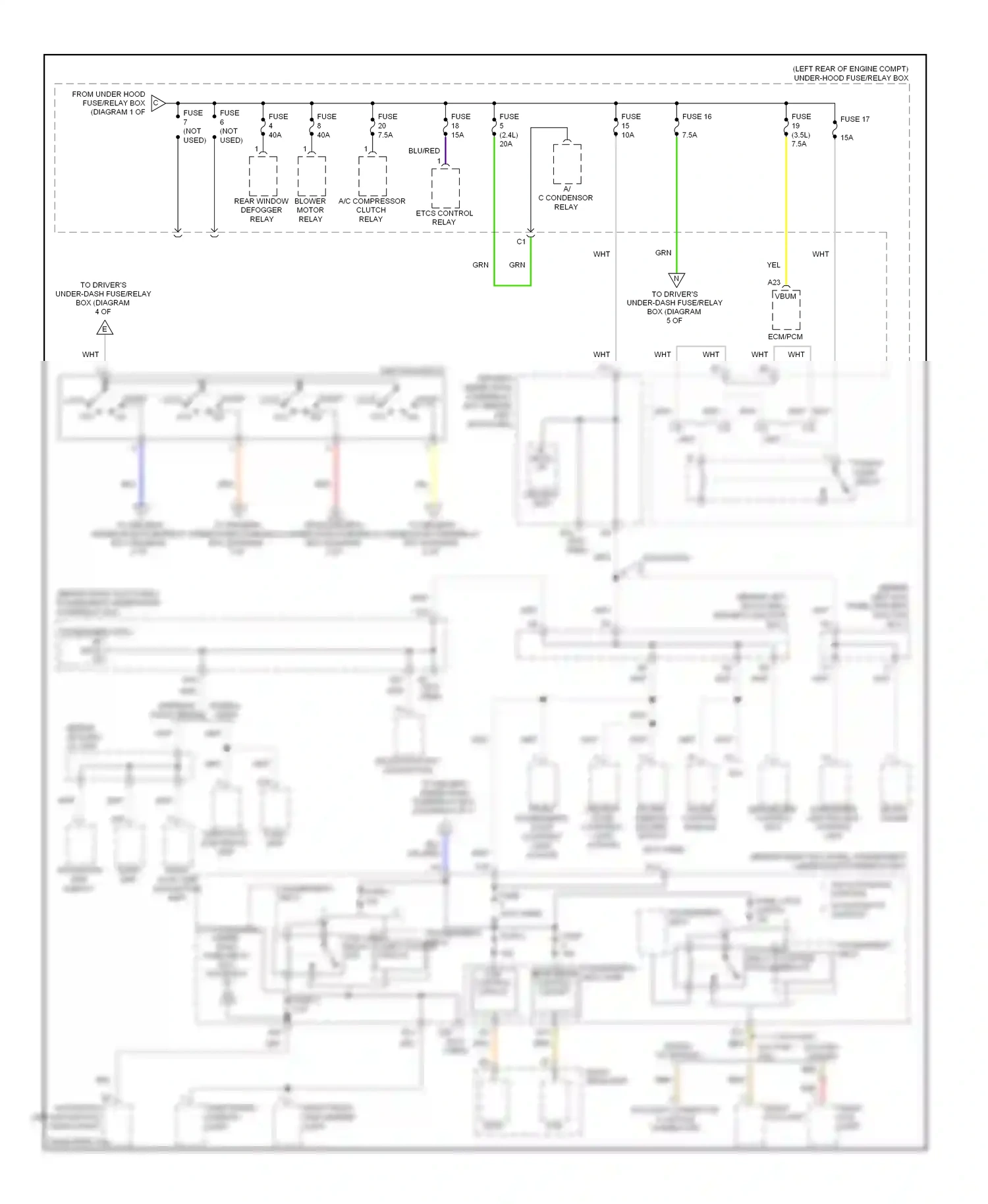 Wiring diagram ignition switch for Honda Accord VIII (2007-2011) (4 of 5)