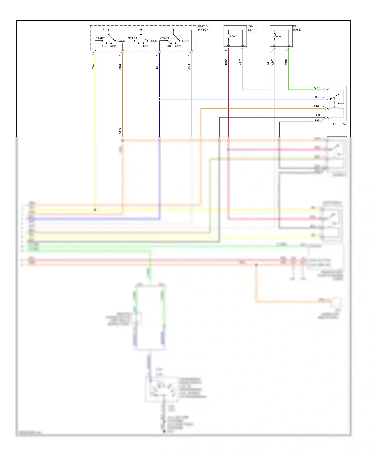 Wiring diagram ignition switch for Honda Accord VIII (2007-2011) (5 of 5)