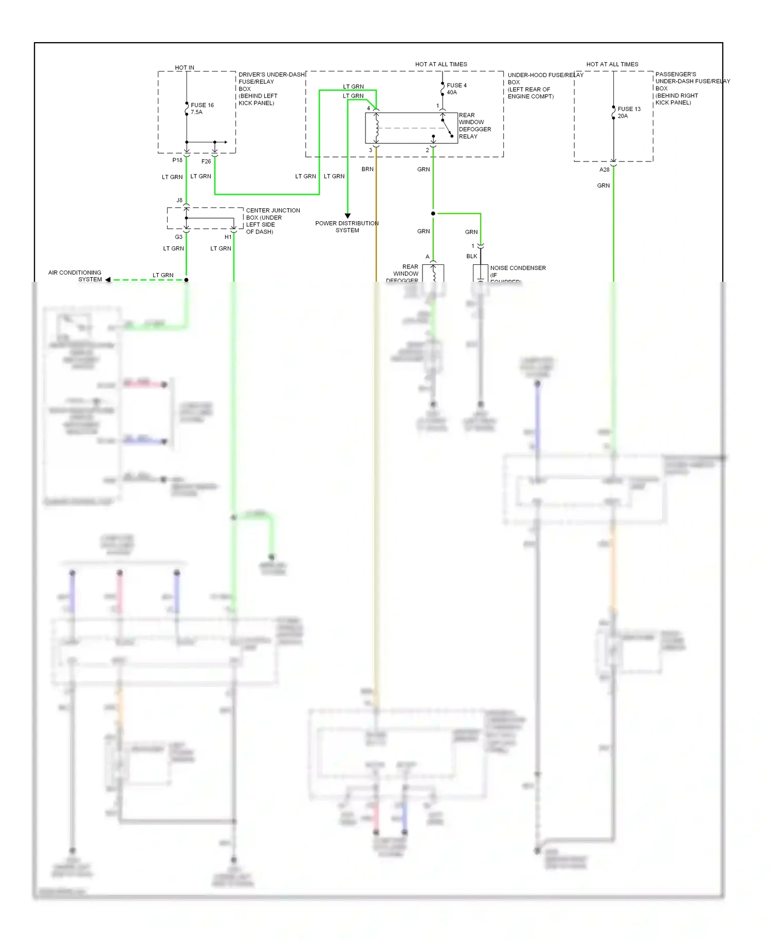 Wiring diagram kick panel) for Honda Accord VIII (2007-2011) (2 of 4)