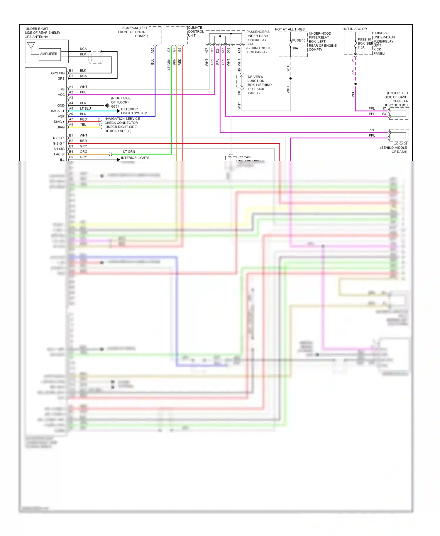 Wiring diagram kick panel) for Honda Accord VIII (2007-2011) (4 of 4)