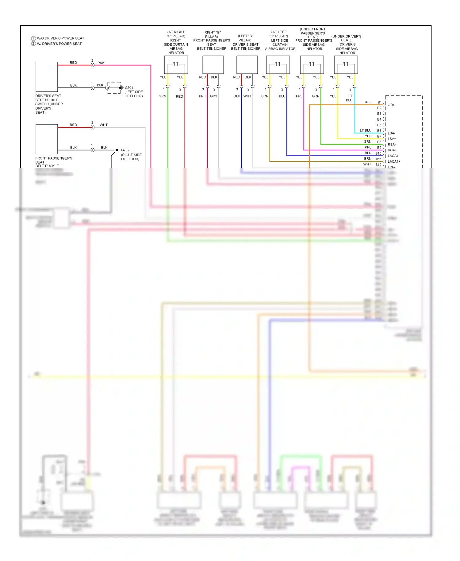 Wiring diagram (left side for Honda Accord VIII (2007-2011) (1 of 2)