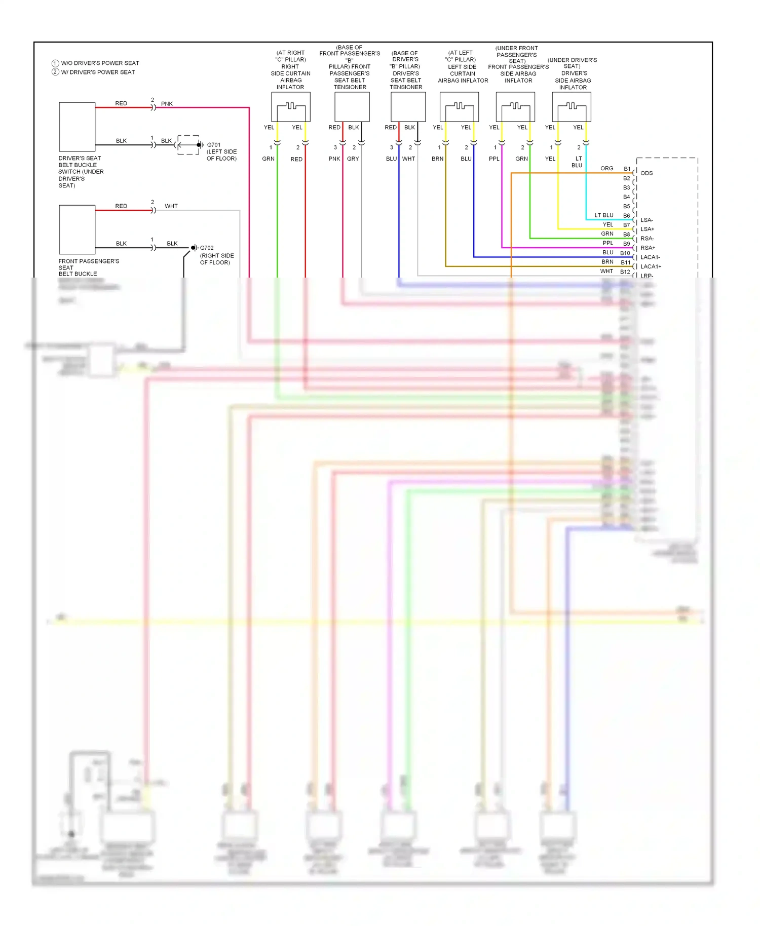 Wiring diagram (left side for Honda Accord VIII (2007-2011) (2 of 2)