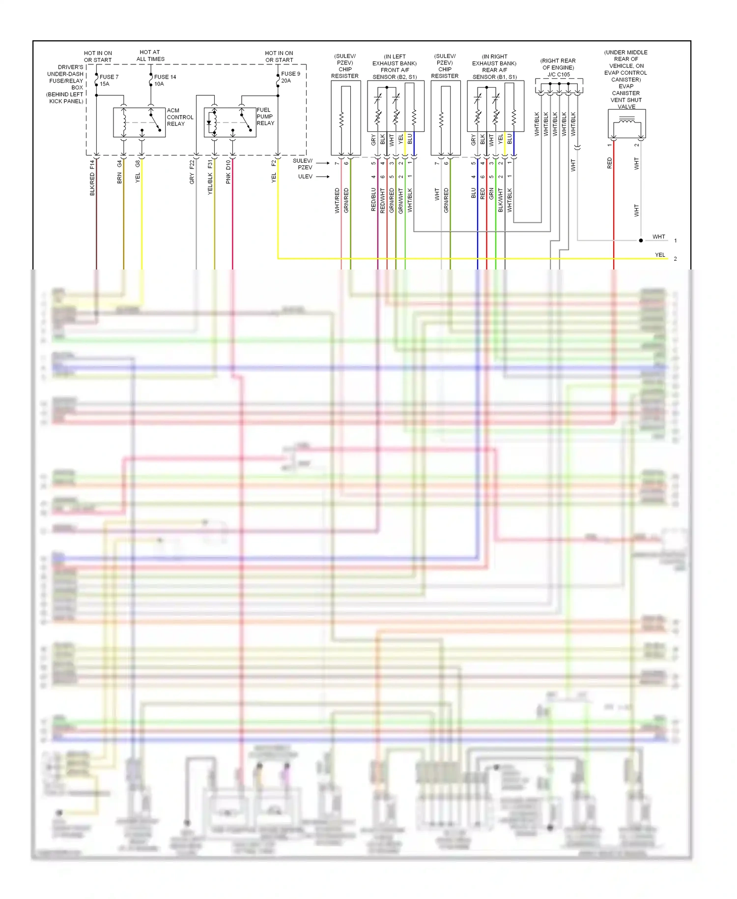 Wiring diagram remote starting control unit for Honda Accord VIII (2007-2011) (2 of 2)