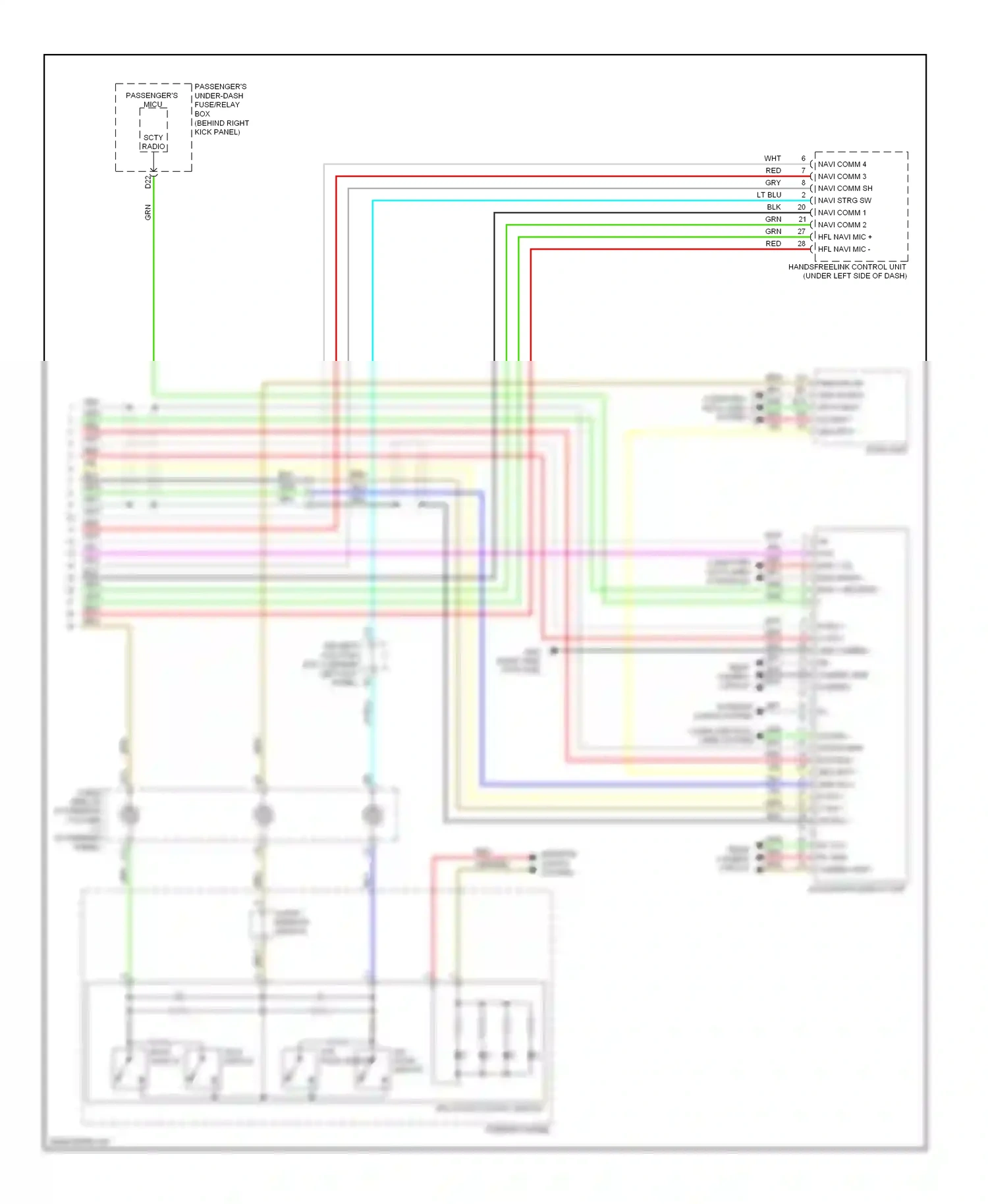 Wiring diagram talk switch for Honda Accord VIII (2007-2011) (2 of 2)
