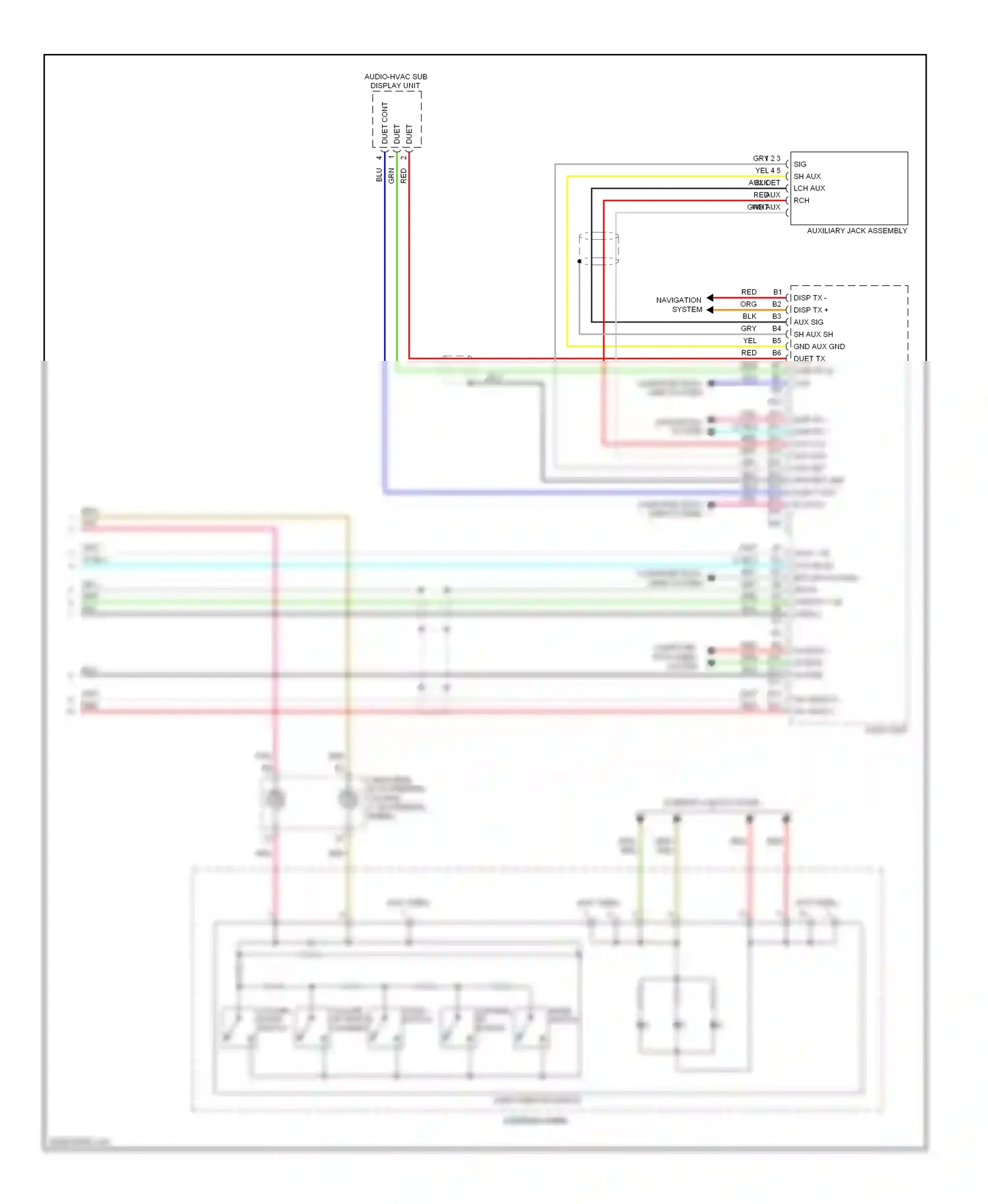 Wiring diagram volume up switch channel down switch for Honda Accord VIII (2007-2011) (2 of 2)