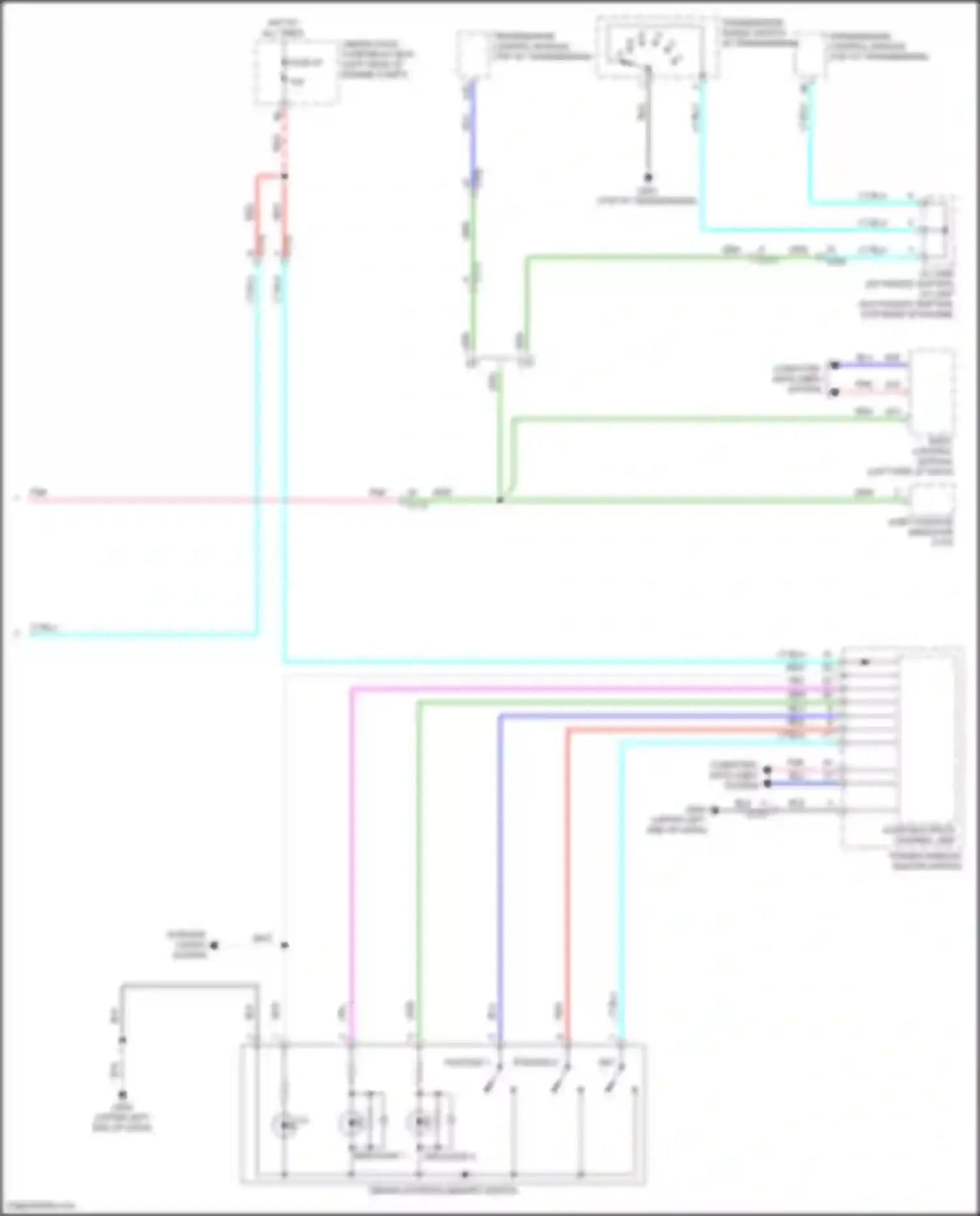 Accord Honda X facelift (2020-2023): Memory systems circuit, except hybrid (2 of 2)
