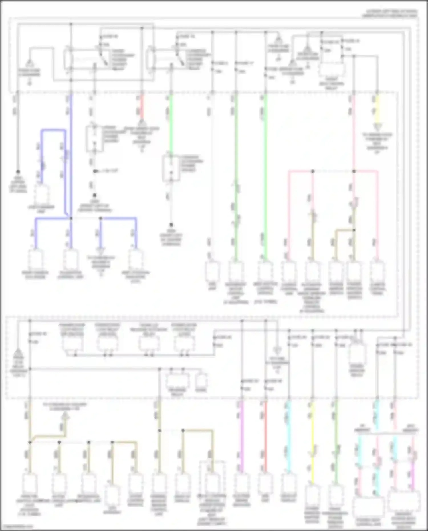 Accord Honda X facelift (2020-2023): Power distribution circuit, except hybrid (2 of 7)