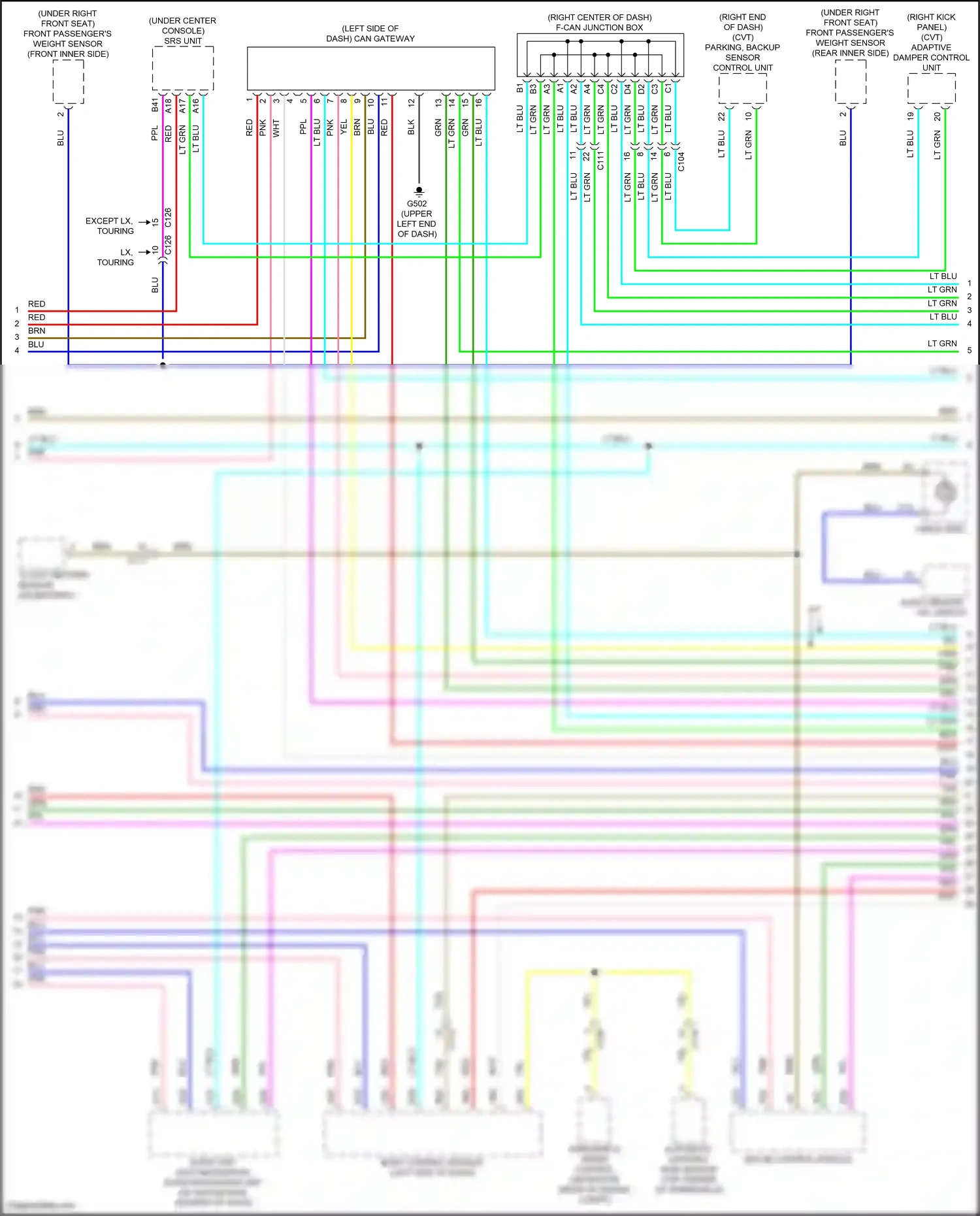 Wiring diagram automatic lighting/ rain sensor for Honda Accord X facelift (2020-2023) (3 of 9)
