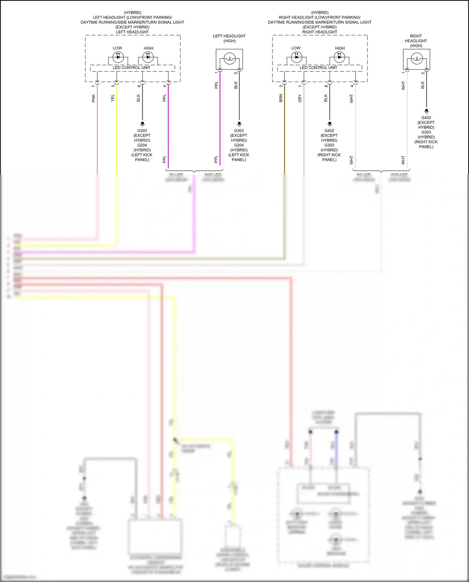 Wiring diagram automatic lighting/rain sensor for Honda Accord X facelift (2020-2023) (1 of 1)
