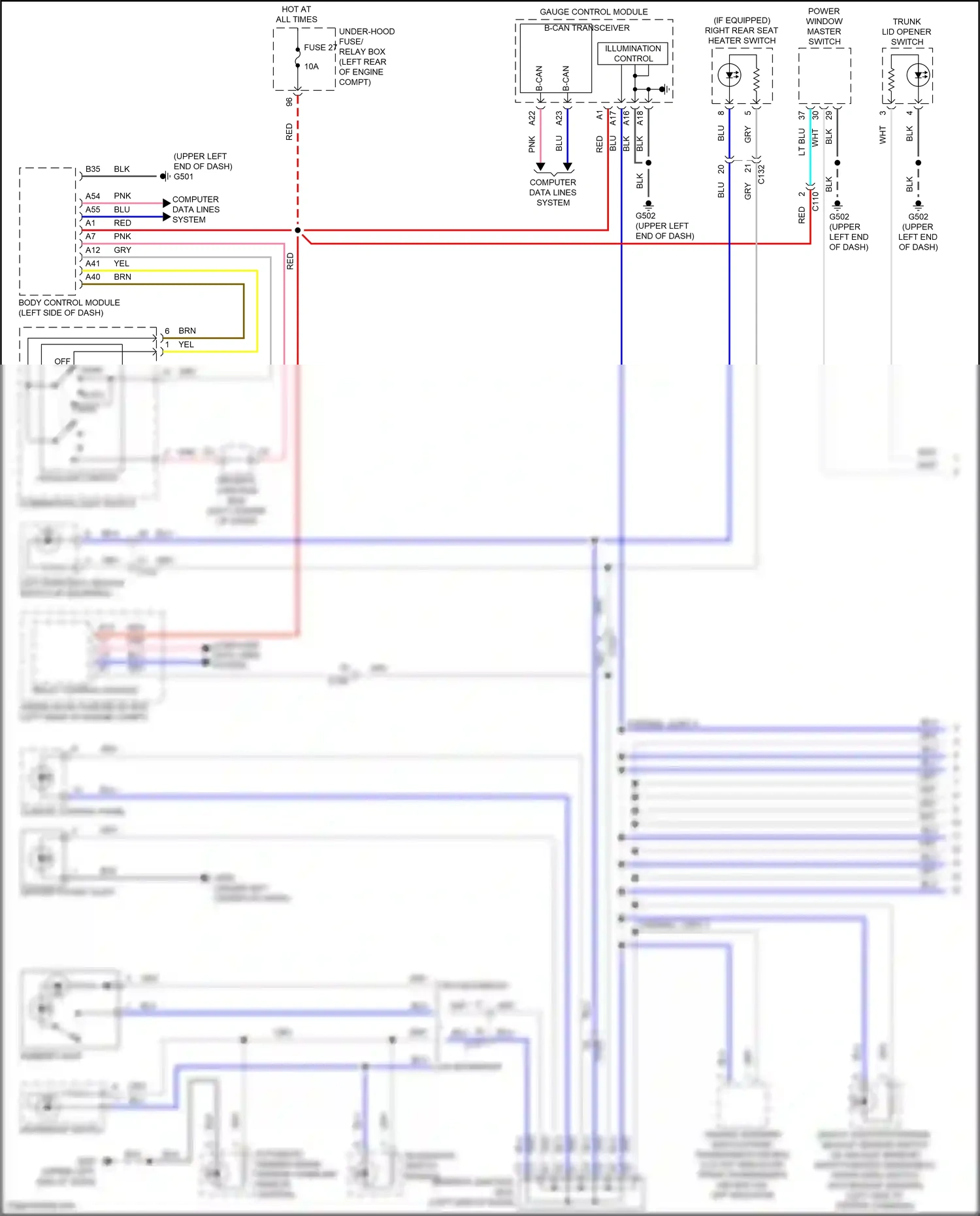 Wiring diagram climate control panel for Honda Accord X facelift (2020-2023) (4 of 12)