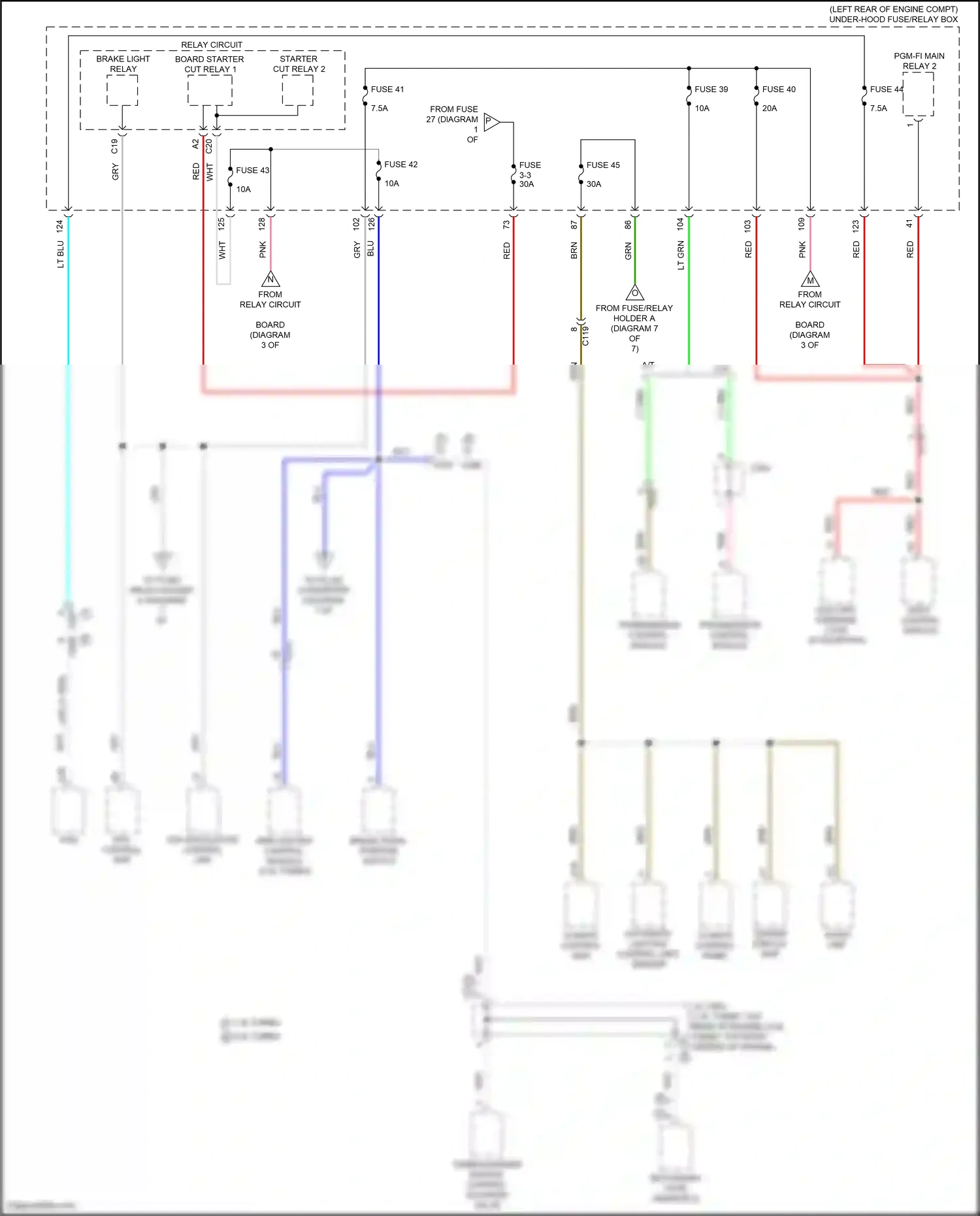 Wiring diagram climate control panel for Honda Accord X facelift (2020-2023) (9 of 12)